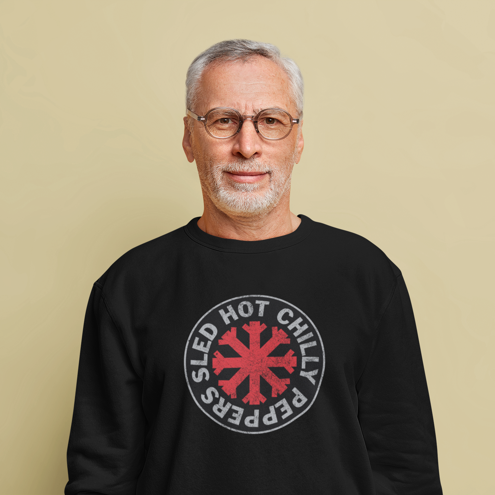 Sled Hot Chilly Peppers Funny Music Christmas Jumper