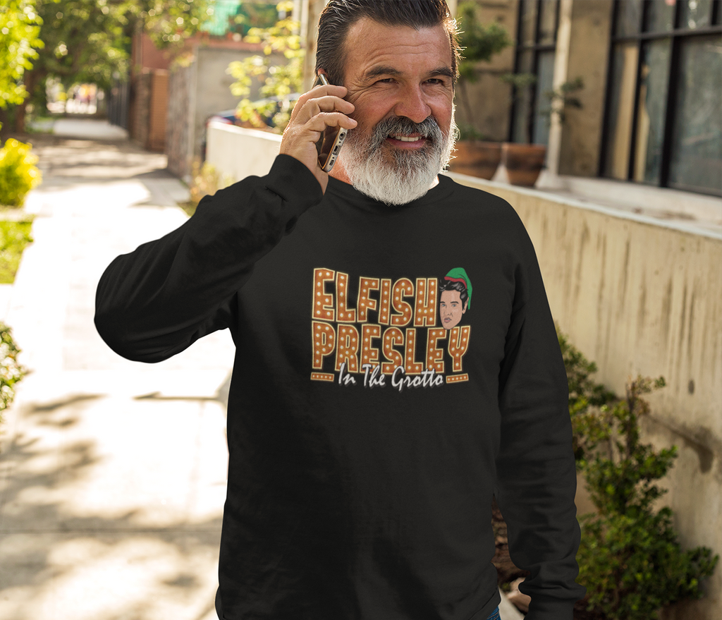 Elfish Presley Funny Music Christmas Jumper