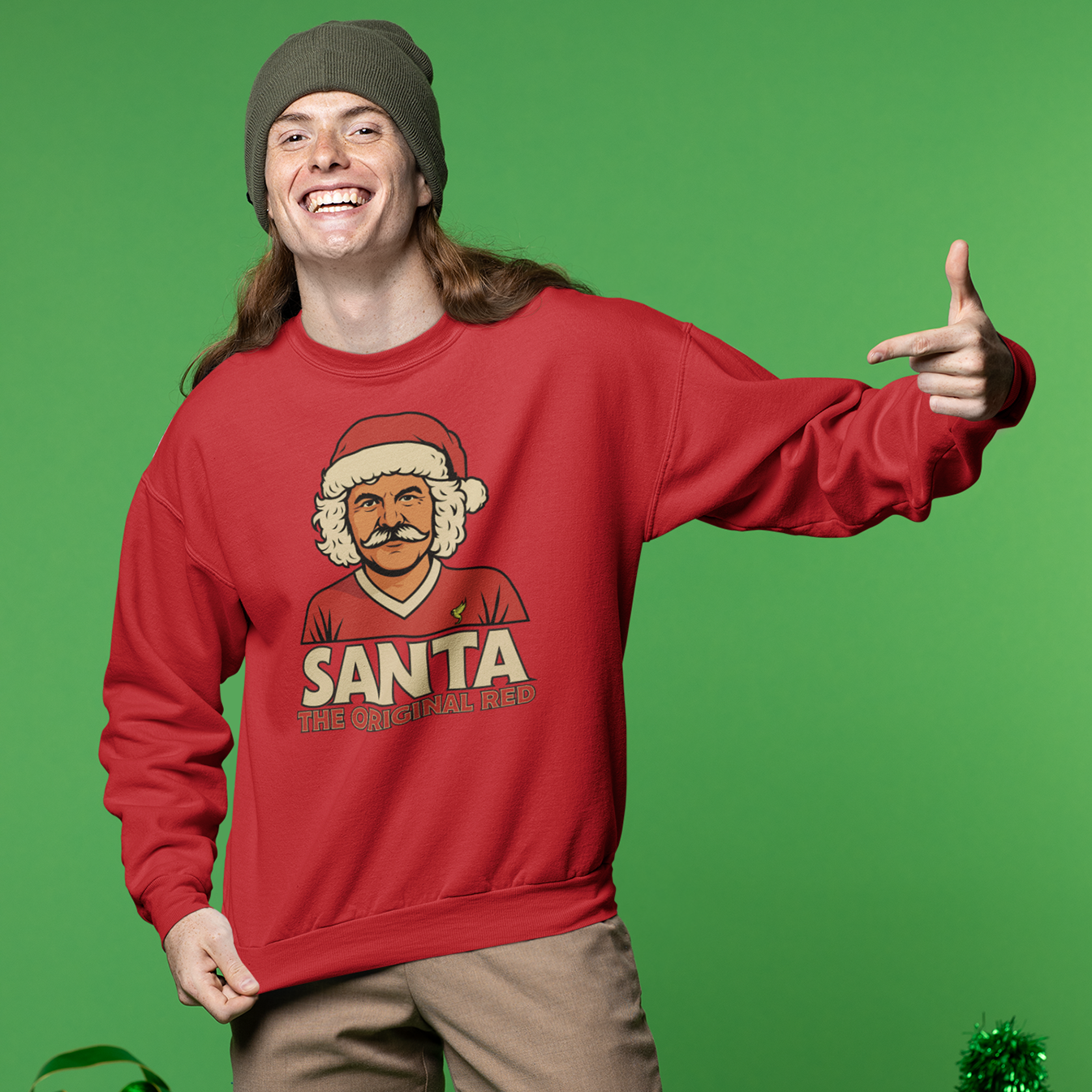 Santa The Original Red Football Christmas Jumper