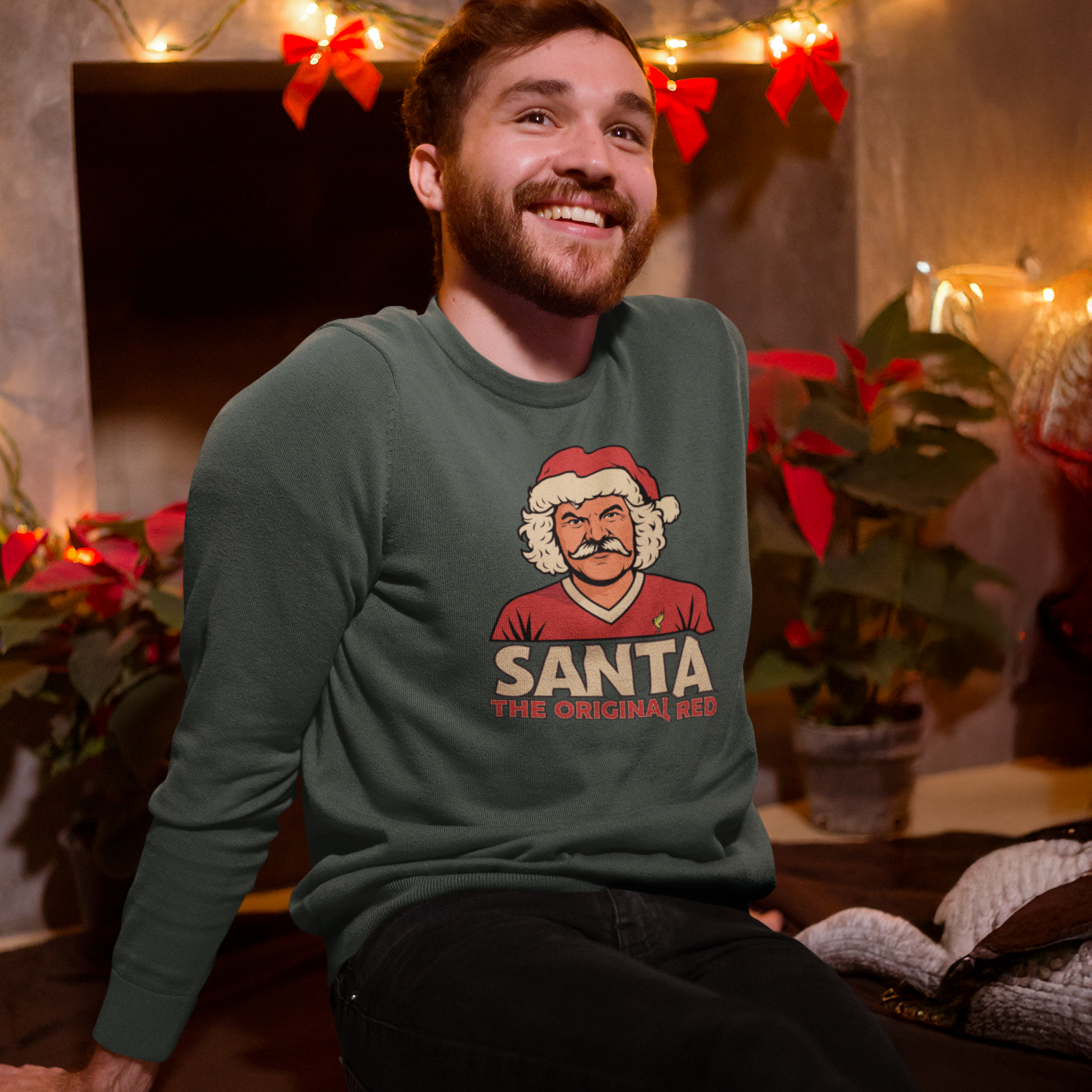 Santa The Original Red Football Christmas Jumper