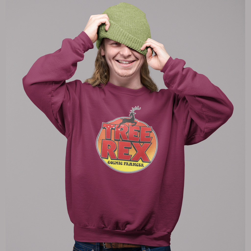 Tree Rex Funny Music Christmas Jumper