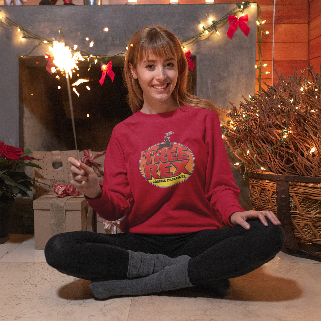 Tree Rex Funny Music Christmas Jumper