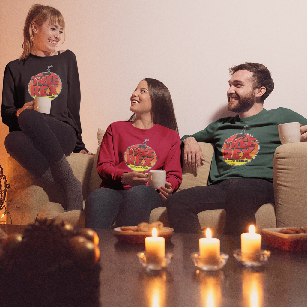 Tree Rex Funny Music Christmas Jumper