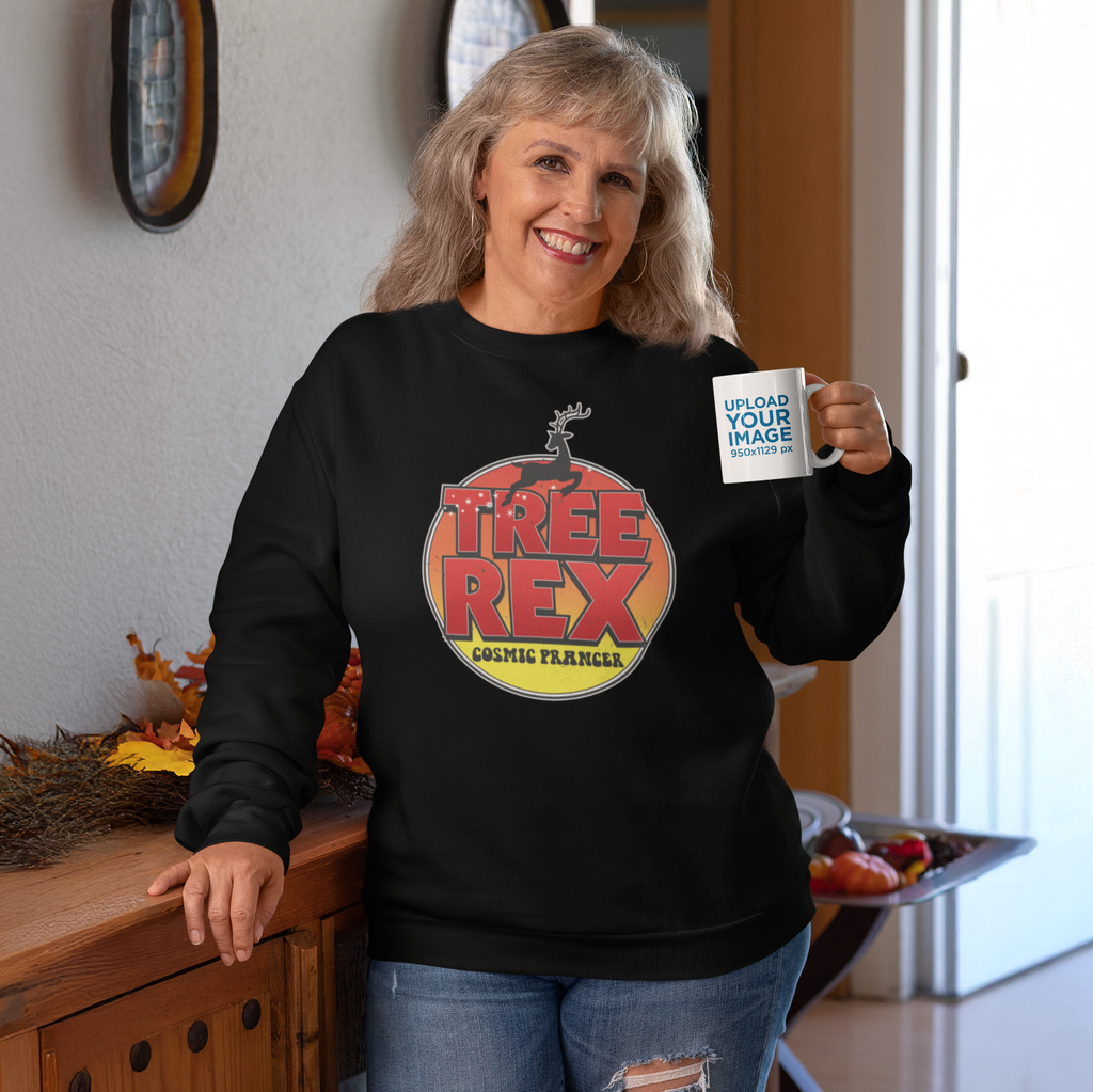 Tree Rex Funny Music Christmas Jumper