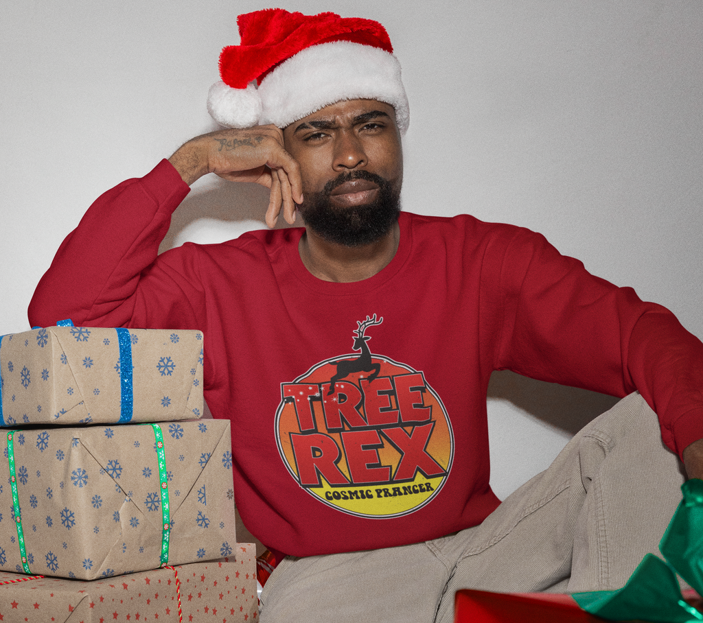 Tree Rex Funny Music Christmas Jumper