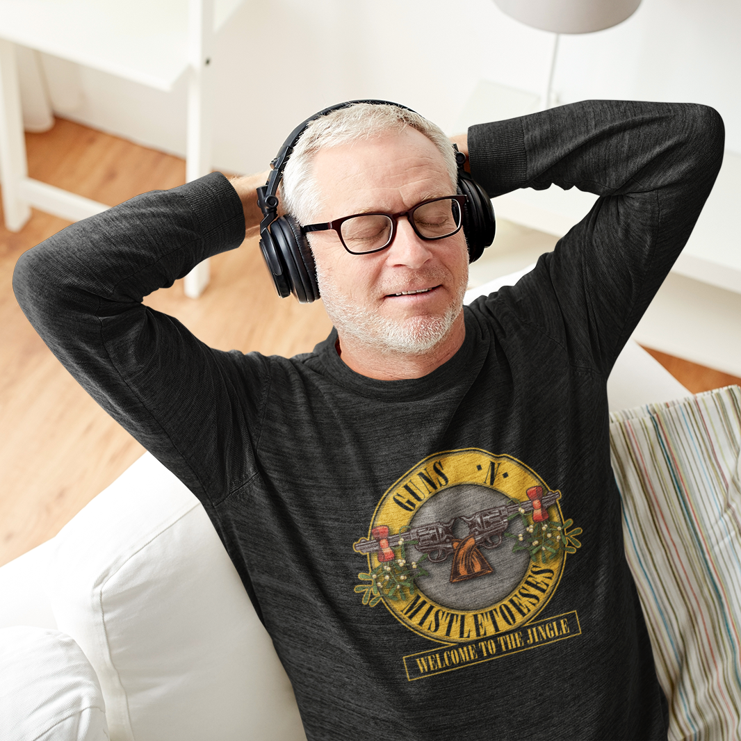Guns N' Mistletoeses Funny Music Christmas Jumper