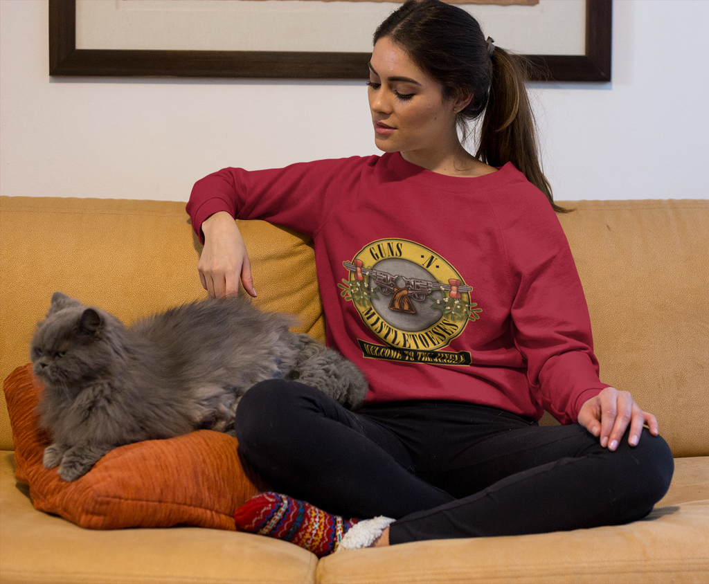 Guns N' Mistletoeses Funny Music Christmas Jumper
