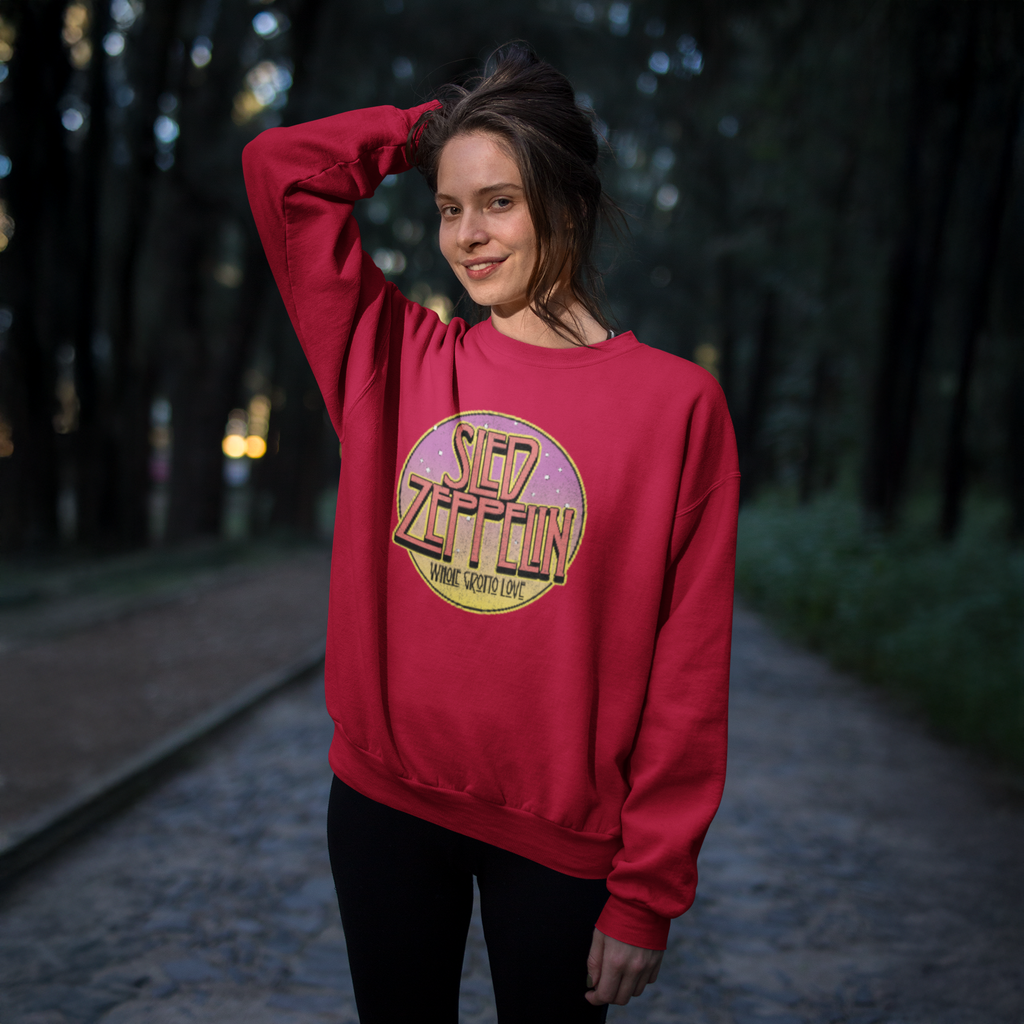 Sled Zeppelin Funny Music Christmas Jumper