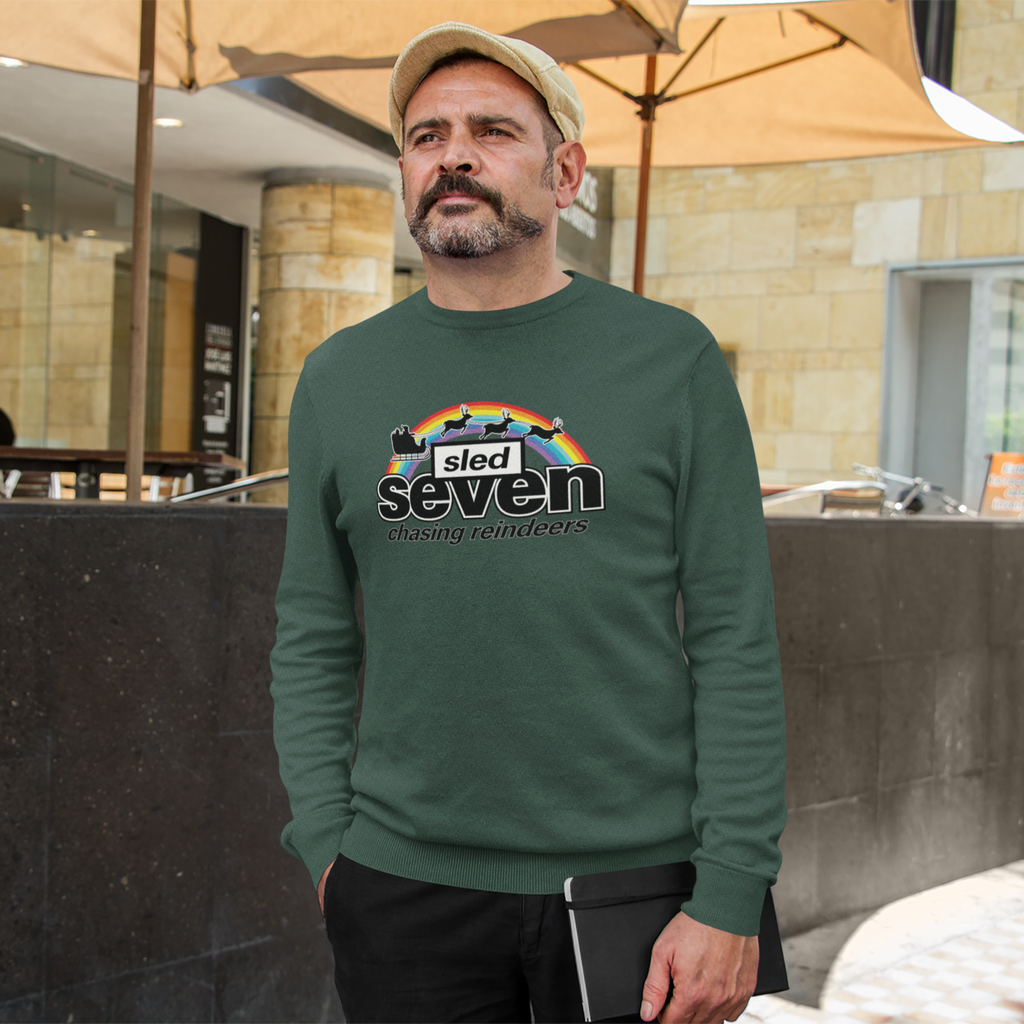 Sled Seven Funny Music Christmas Jumper