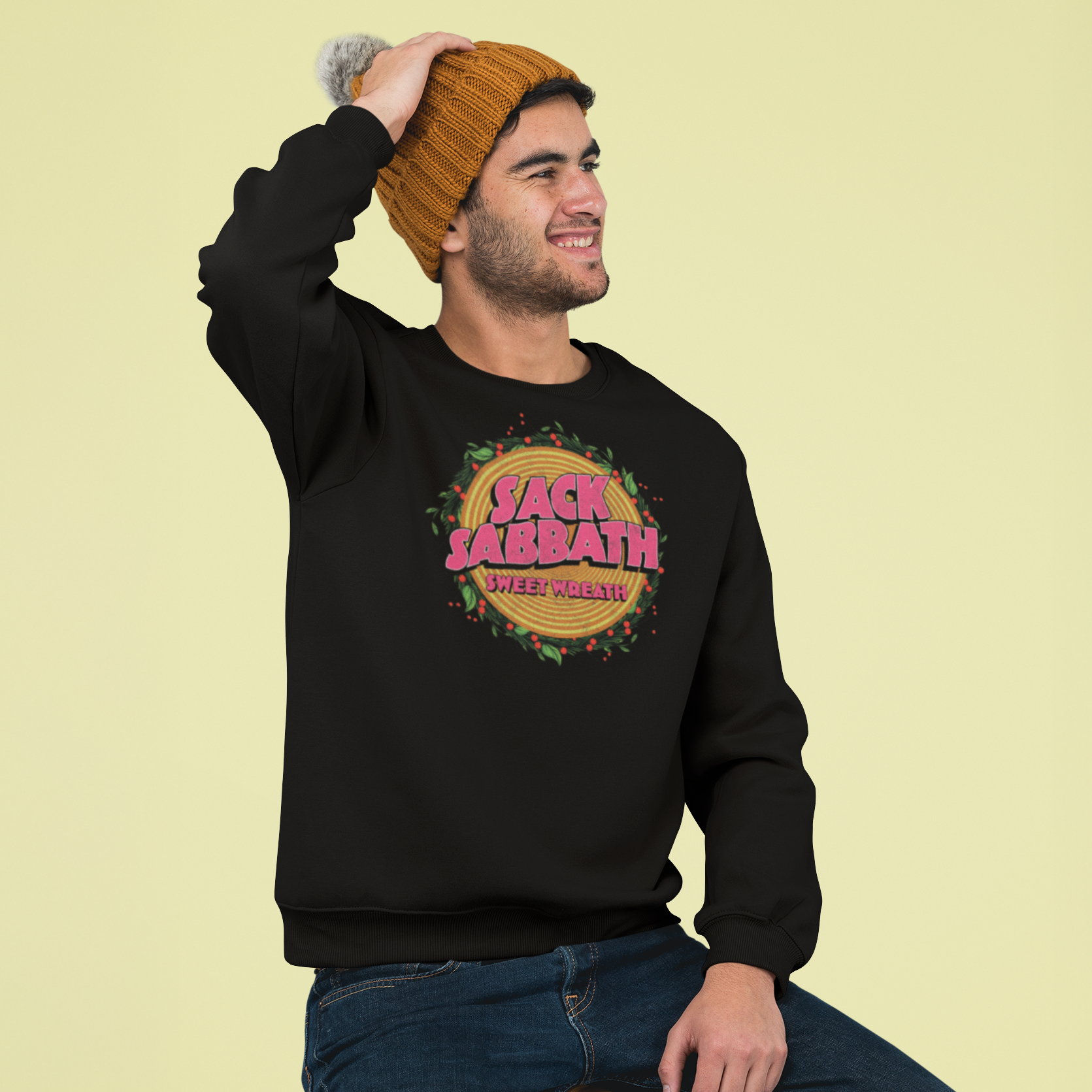 Sack Sabbath Funny Music Christmas Jumper