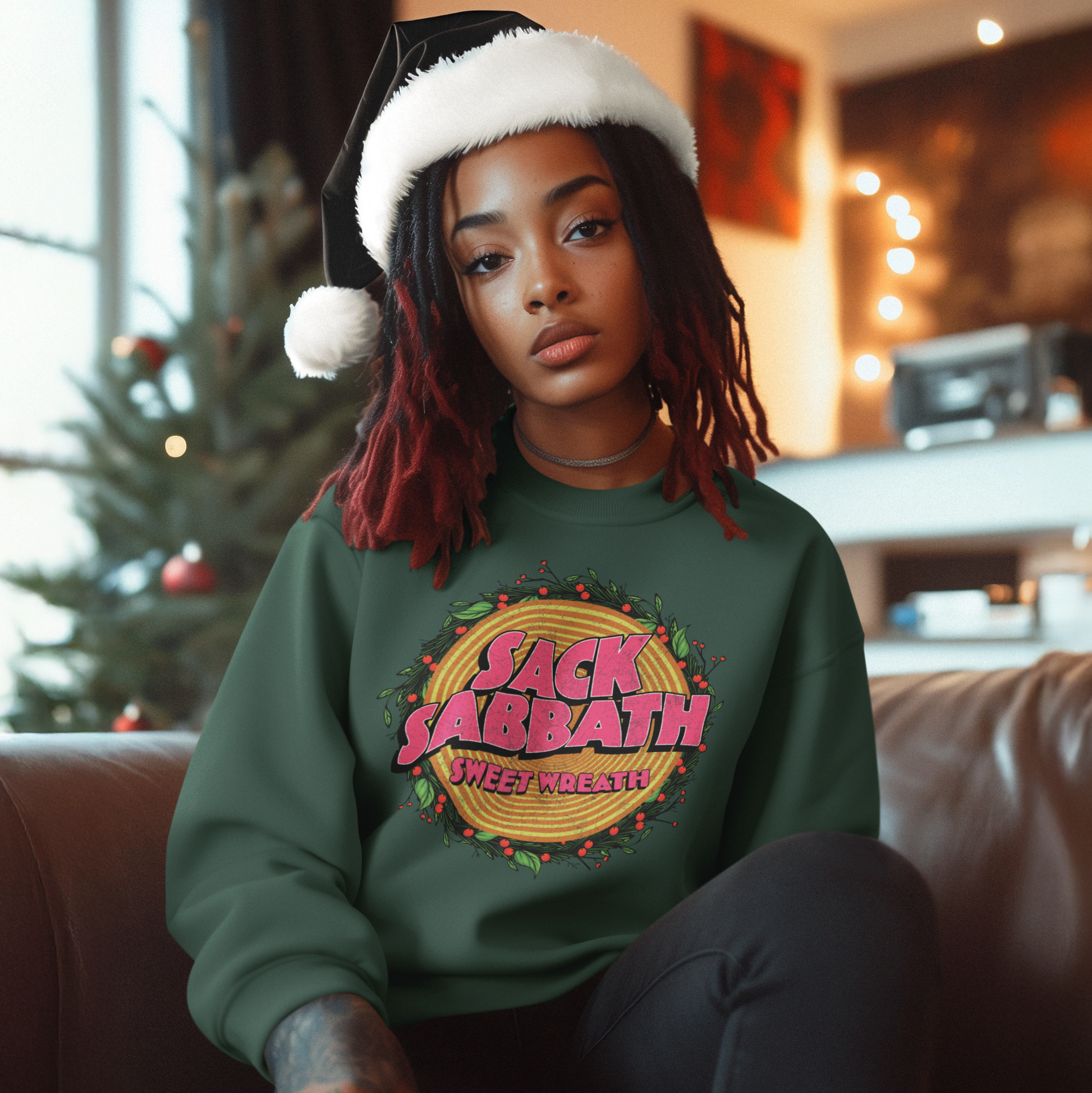Sack Sabbath Funny Music Christmas Jumper