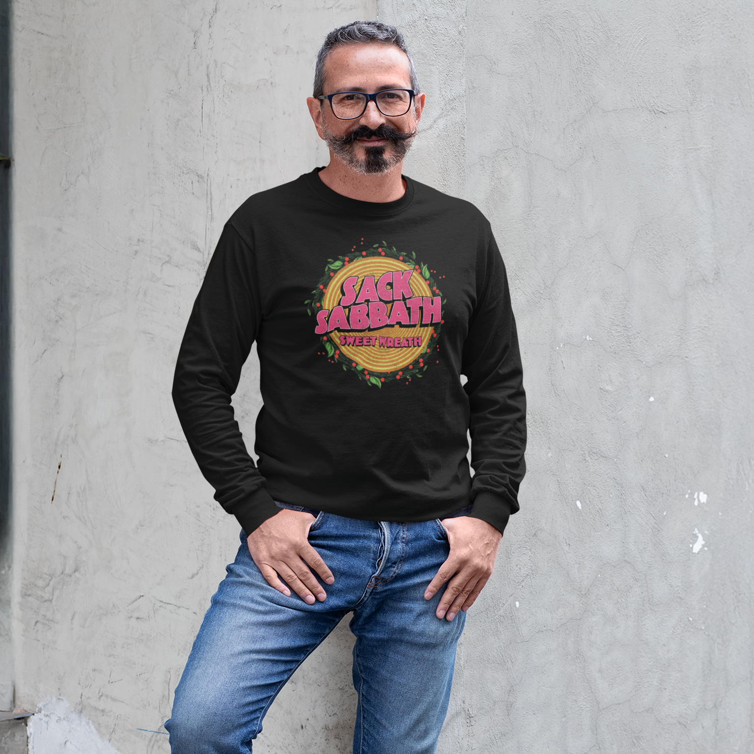 Sack Sabbath Funny Music Christmas Jumper