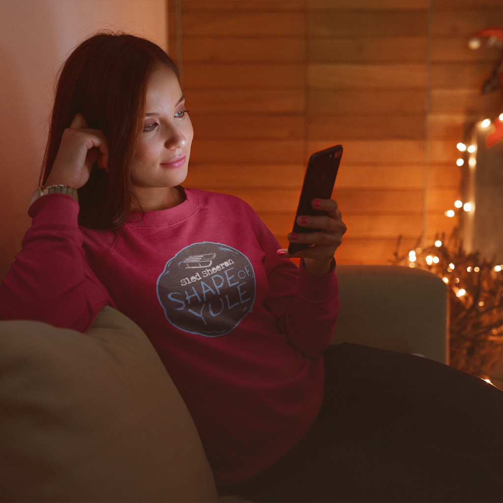 Sled Sheeran Funny Music Christmas Jumper
