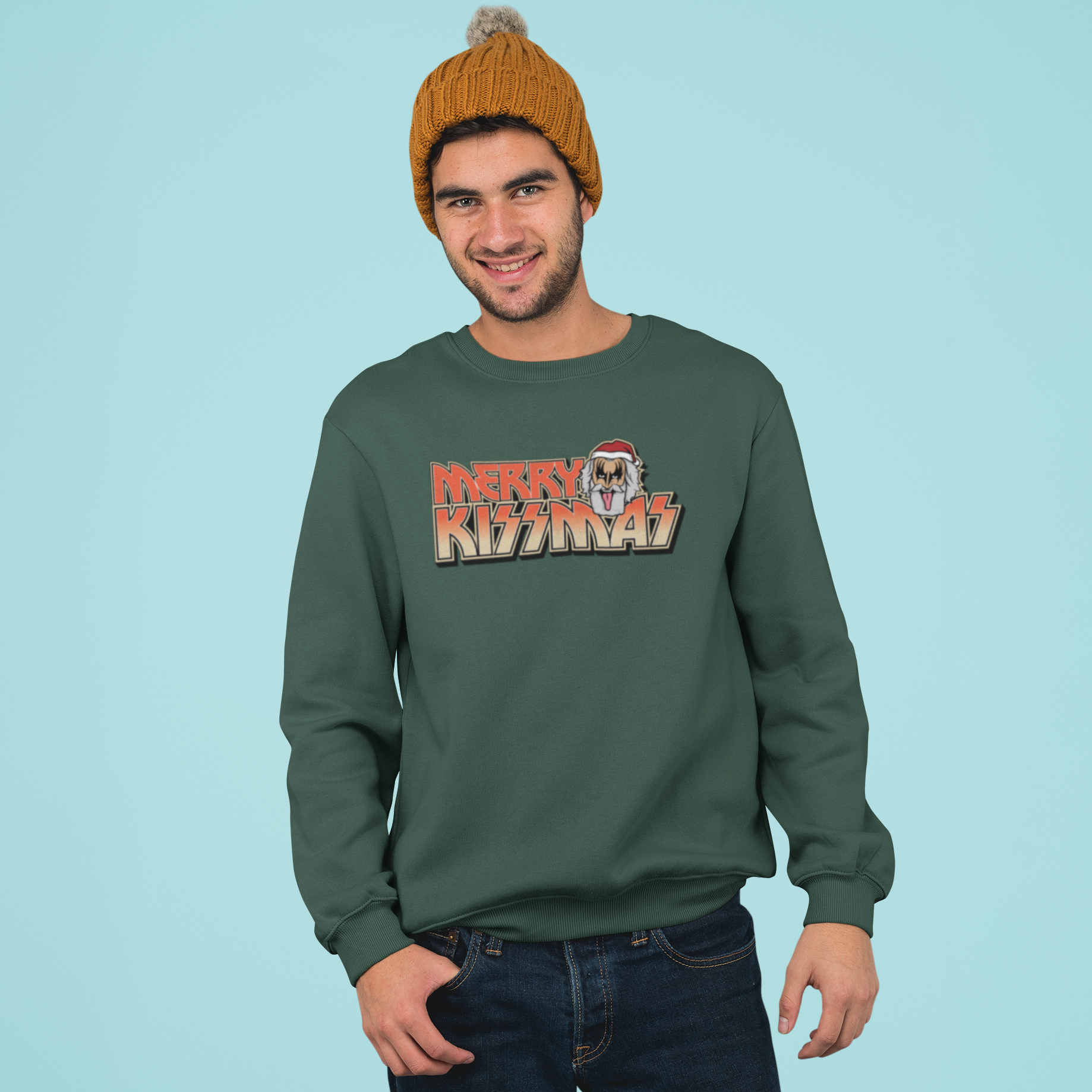 Merry Kissmas Funny Music Christmas Jumper