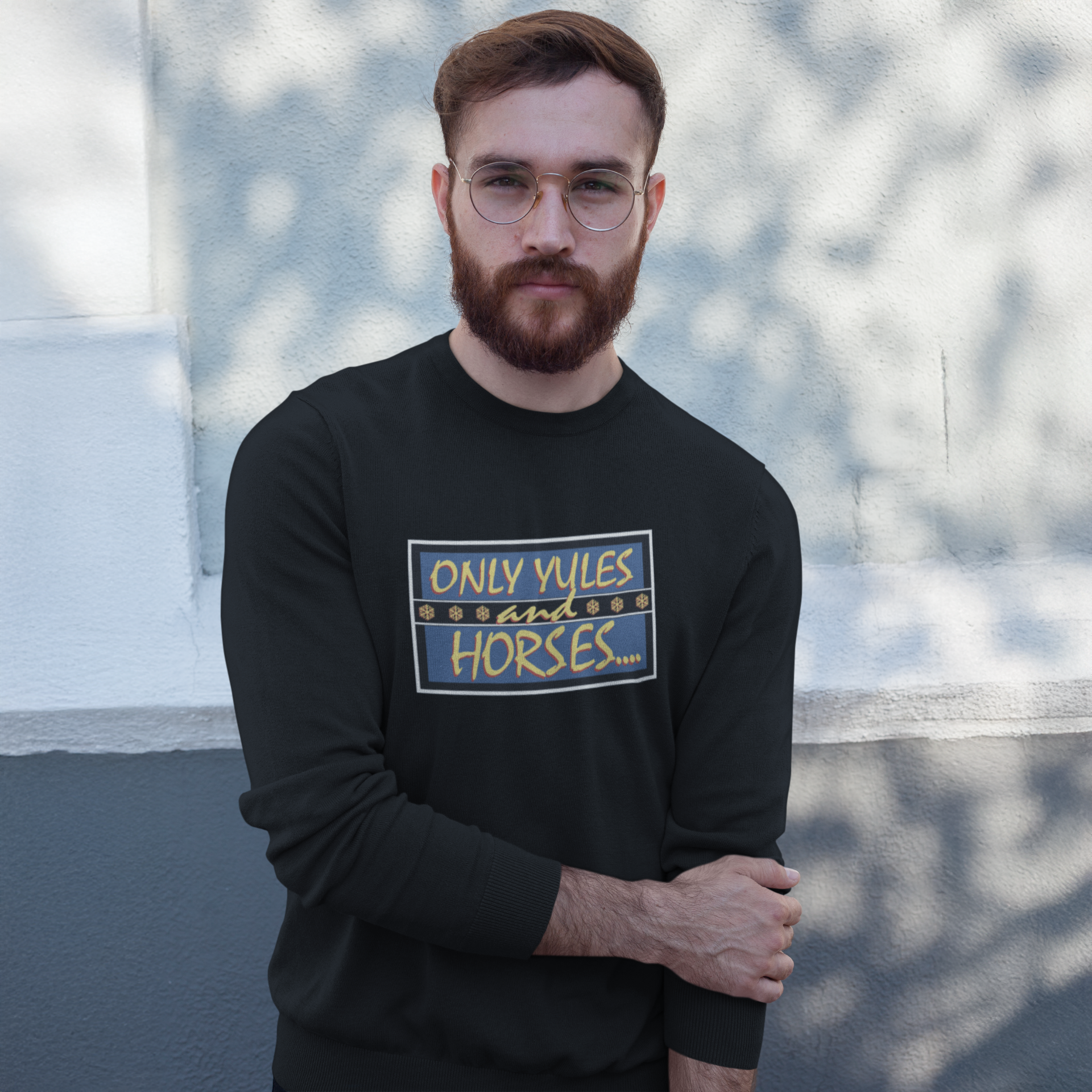 Only Yules and Horses Funny TV Christmas Jumper