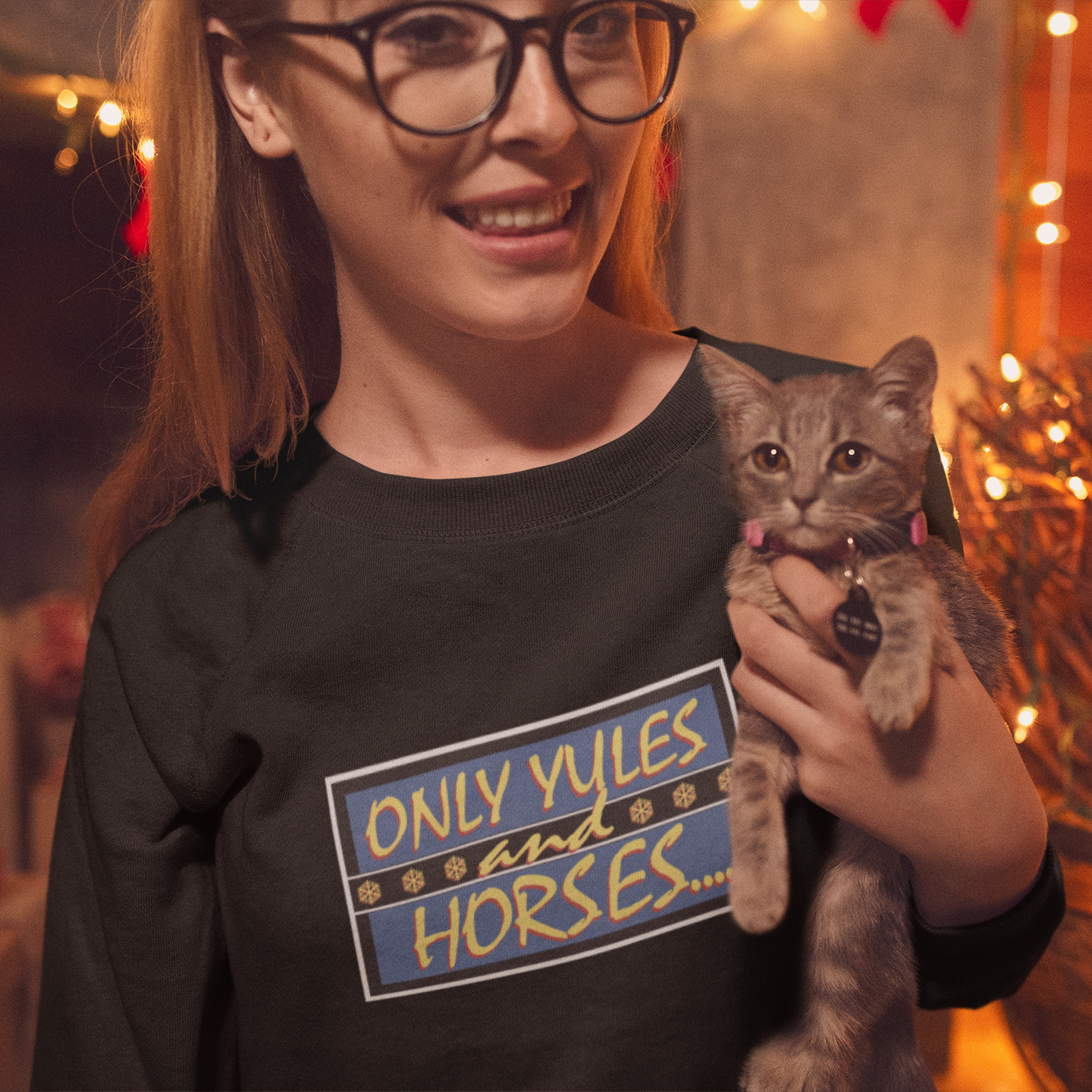 Only Yules and Horses Funny TV Christmas Jumper