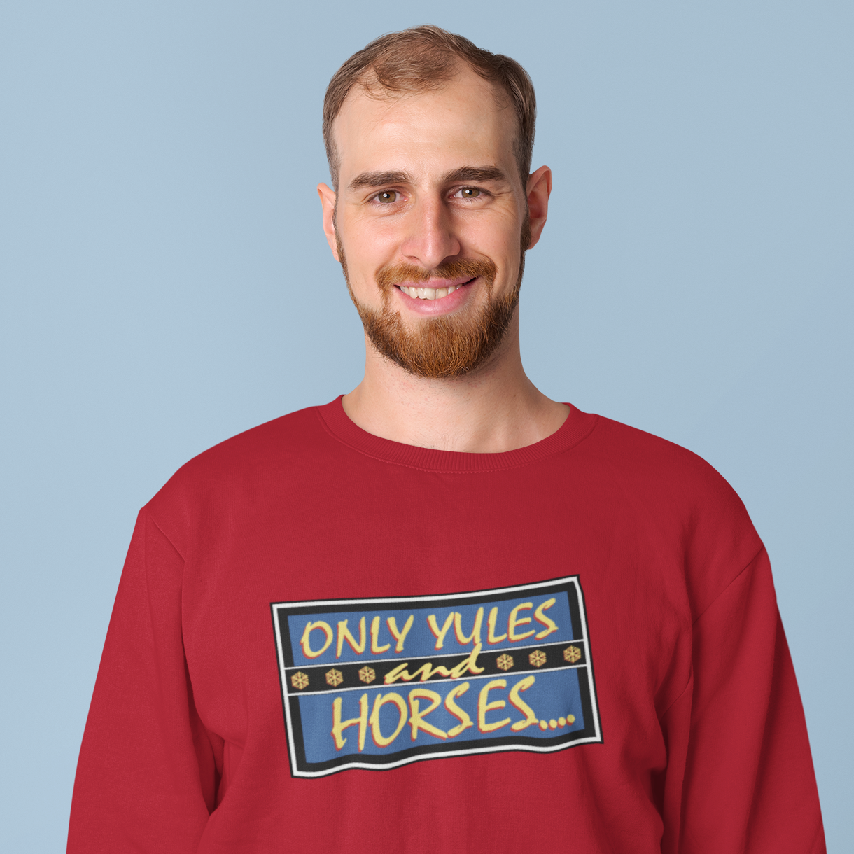 Only Yules and Horses Funny TV Christmas Jumper