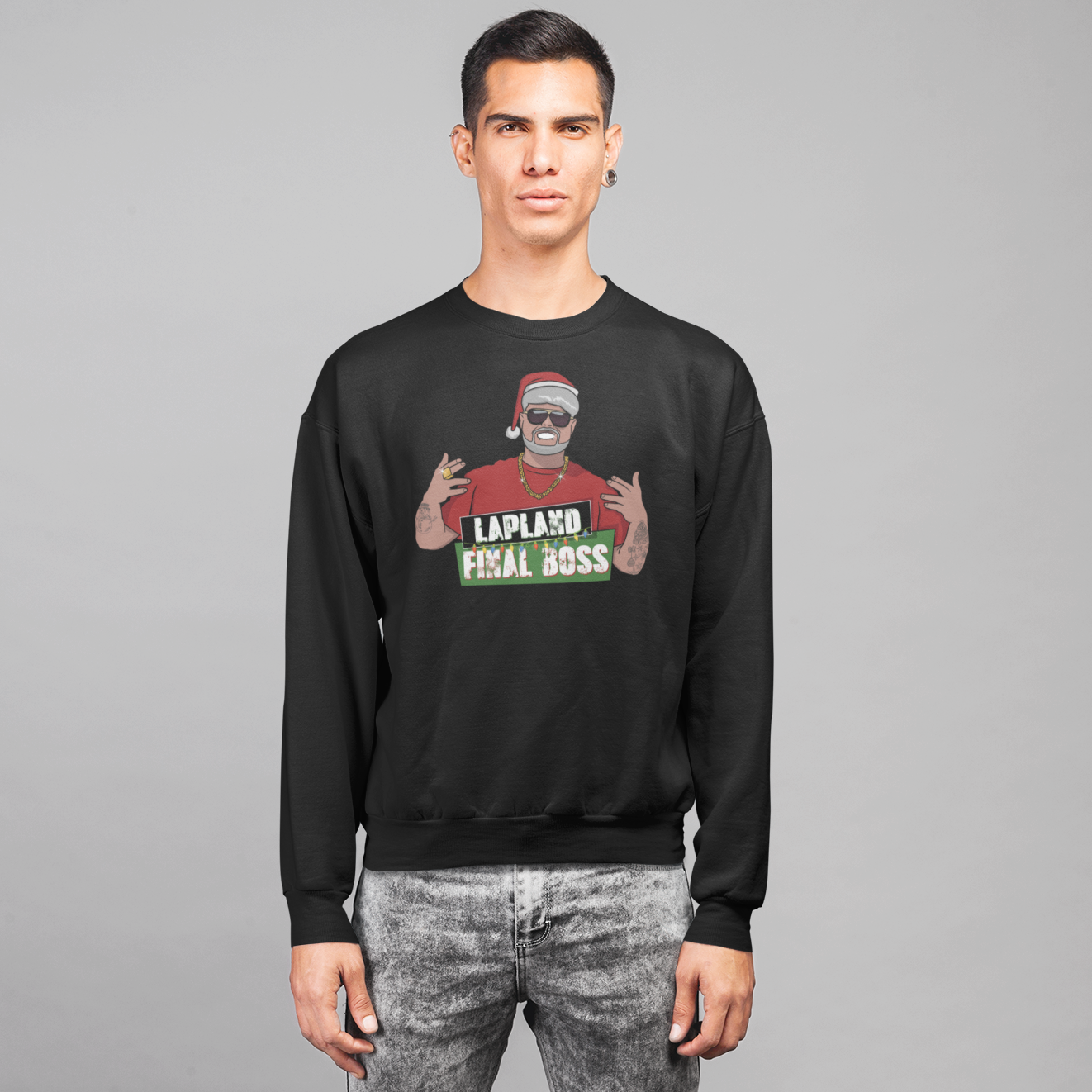 Lapland Final Boss Funny Christmas Jumper