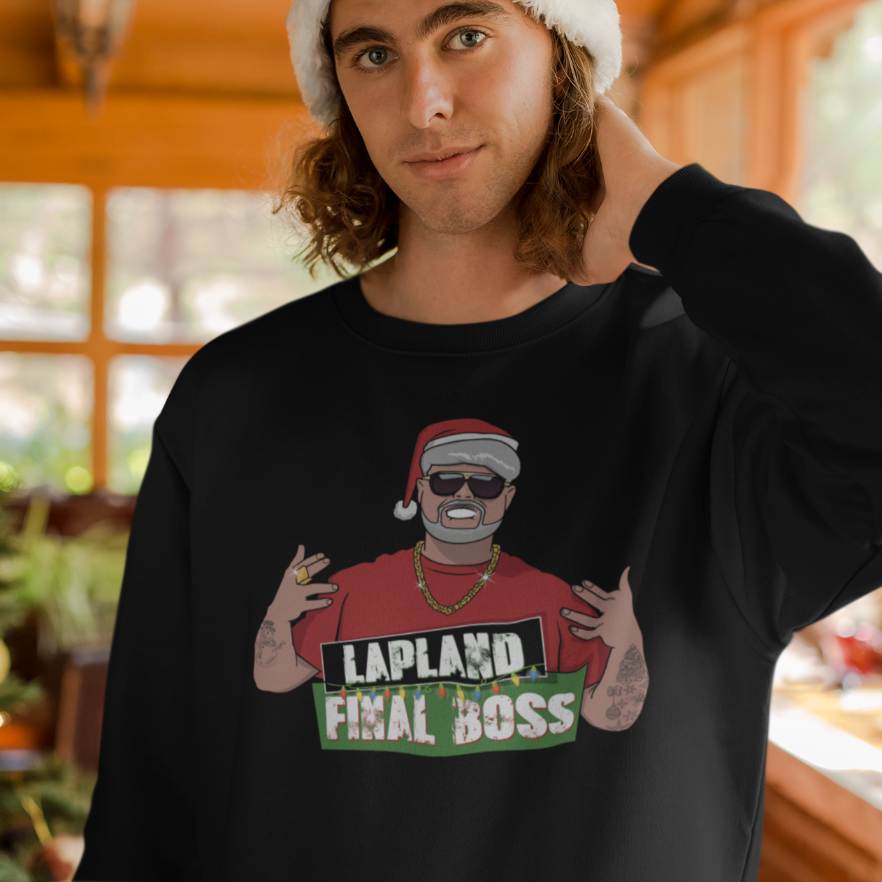 Lapland Final Boss Funny Christmas Jumper
