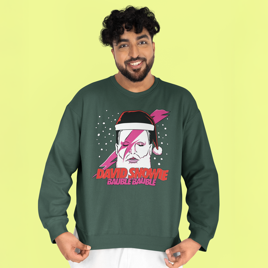 David Snowie Funny Music Christmas Jumper
