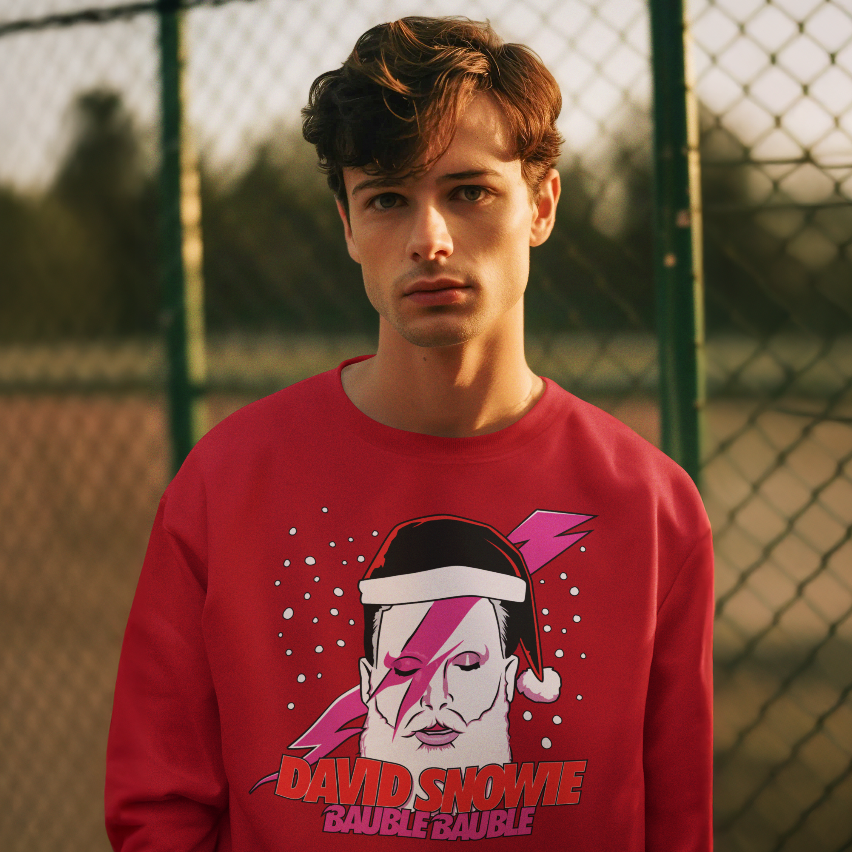David Snowie Funny Music Christmas Jumper