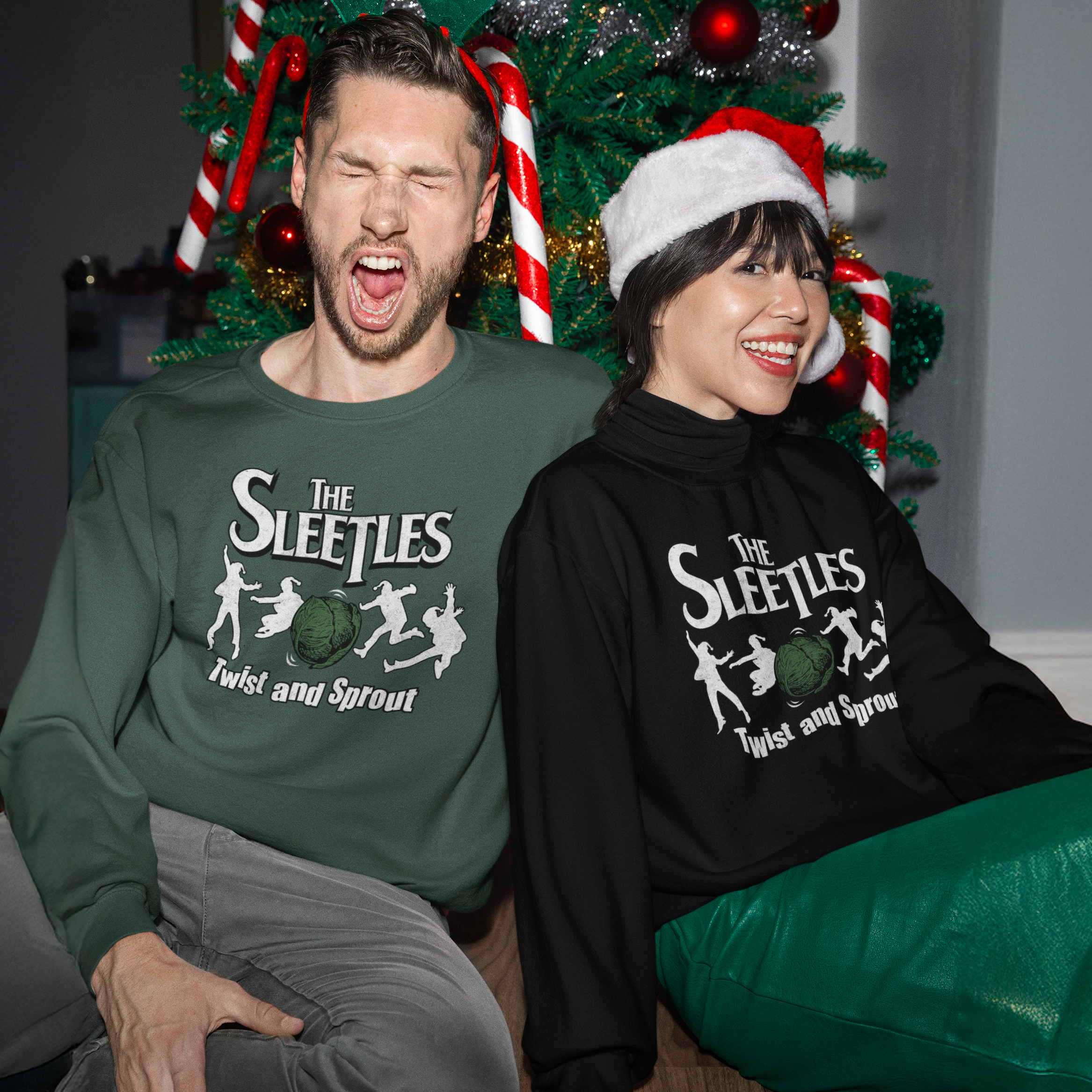 The Sleetles Funny Music Christmas Jumper