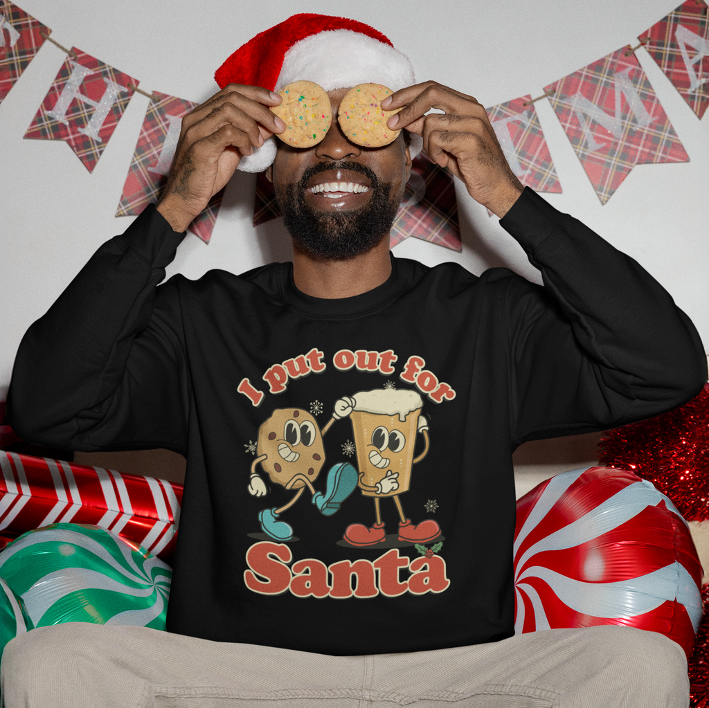 I Put Out For Santa Funny Christmas Jumper