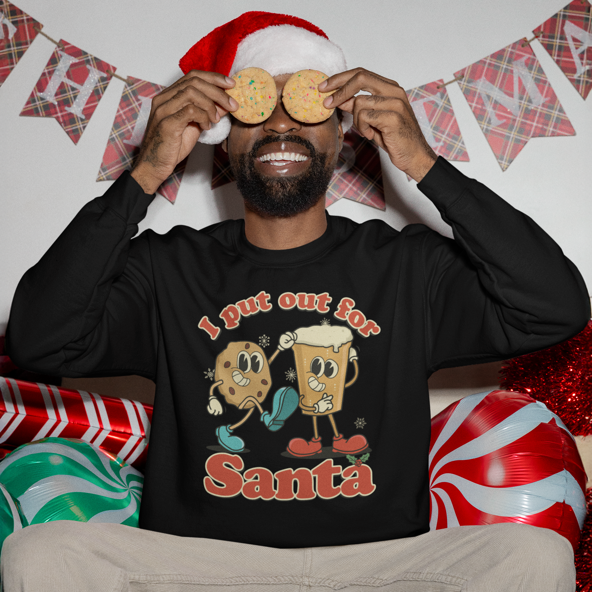 I Put Out For Santa Funny Christmas Jumper