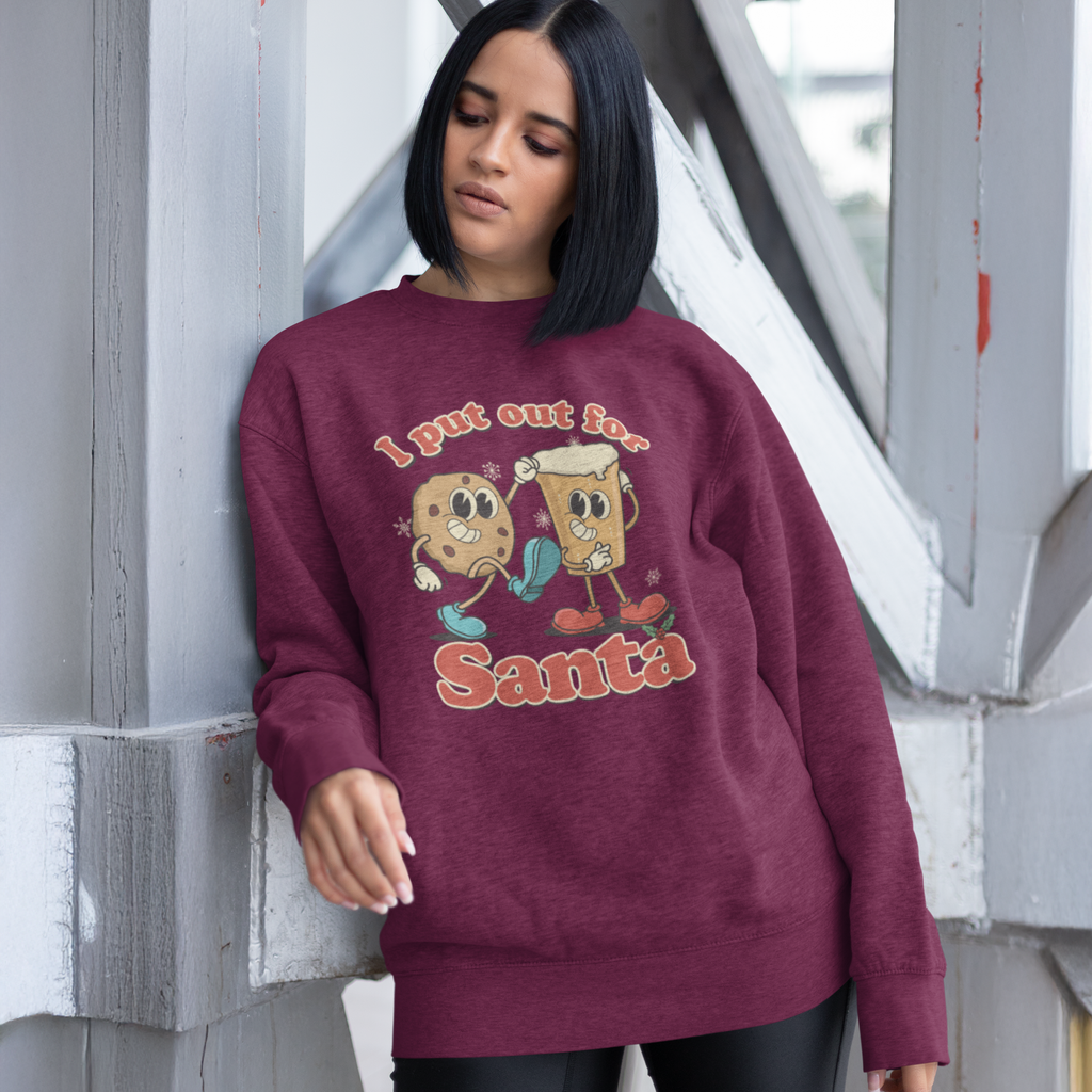 I Put Out For Santa Funny Christmas Jumper