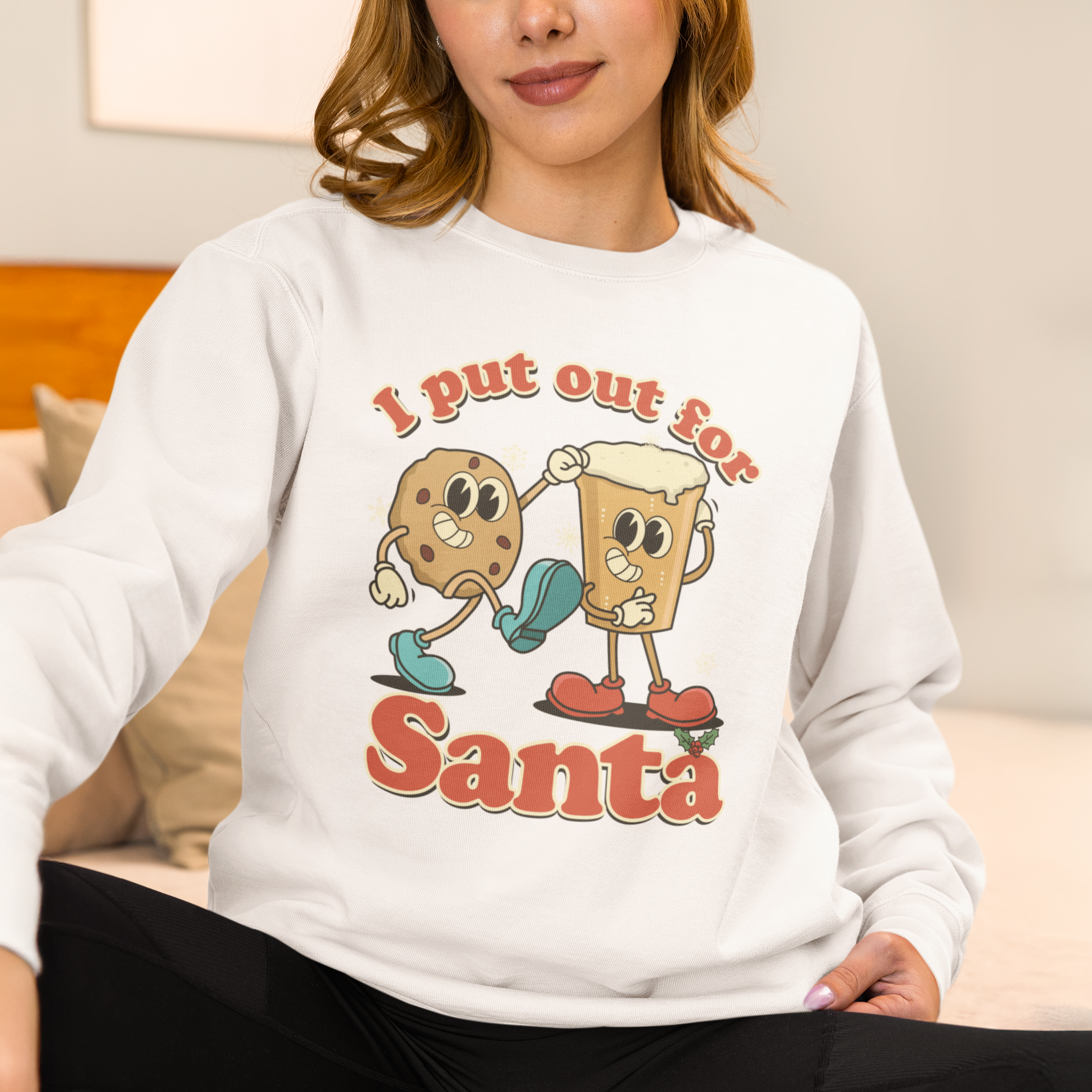 I Put Out For Santa Funny Christmas Jumper