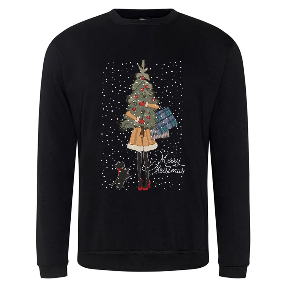 Lady Tree Christmas Jumper
