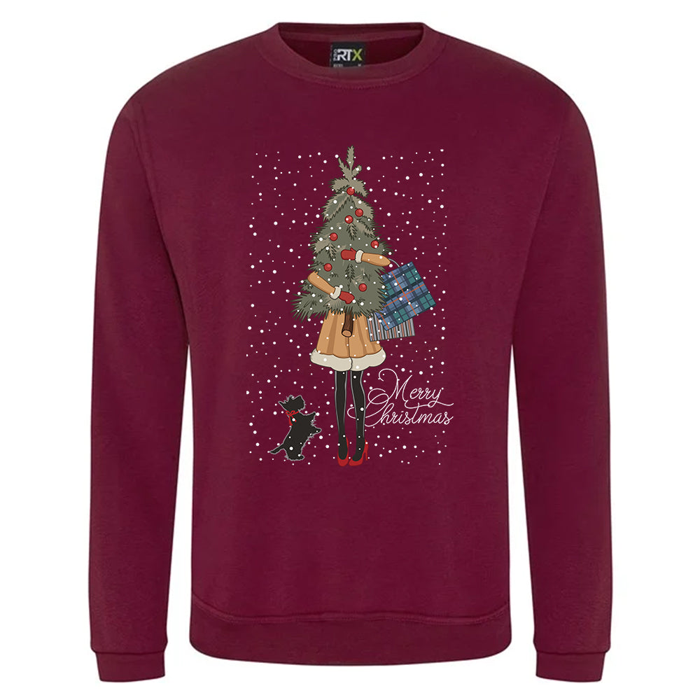 Lady Tree Christmas Jumper