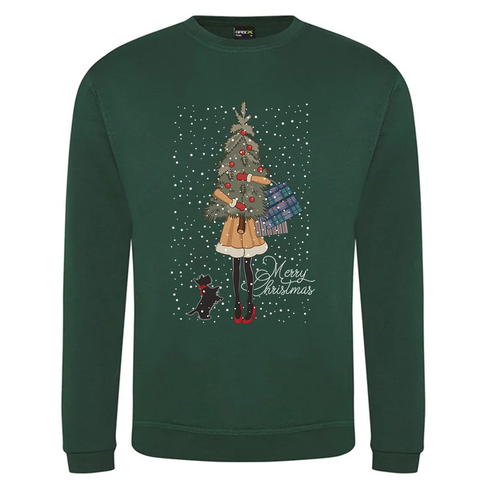 Lady Tree Christmas Jumper