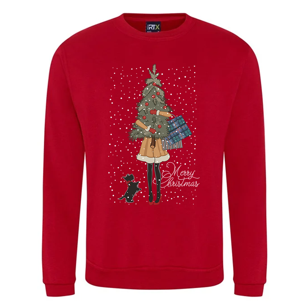 Lady Tree Christmas Jumper