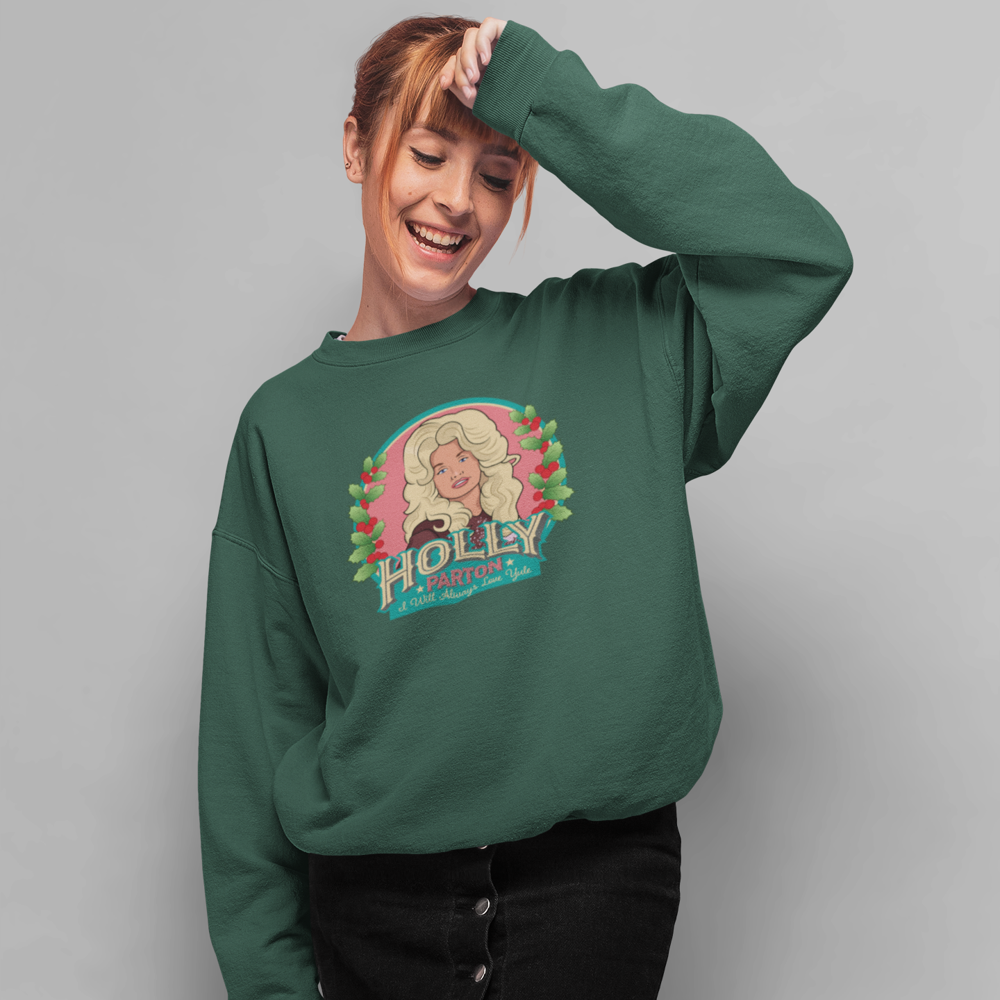 Holly Parton Funny Music Christmas Jumper