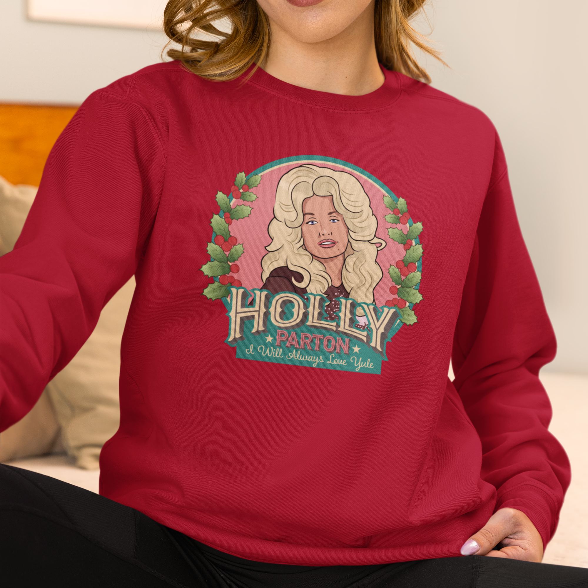 Holly Parton Funny Music Christmas Jumper