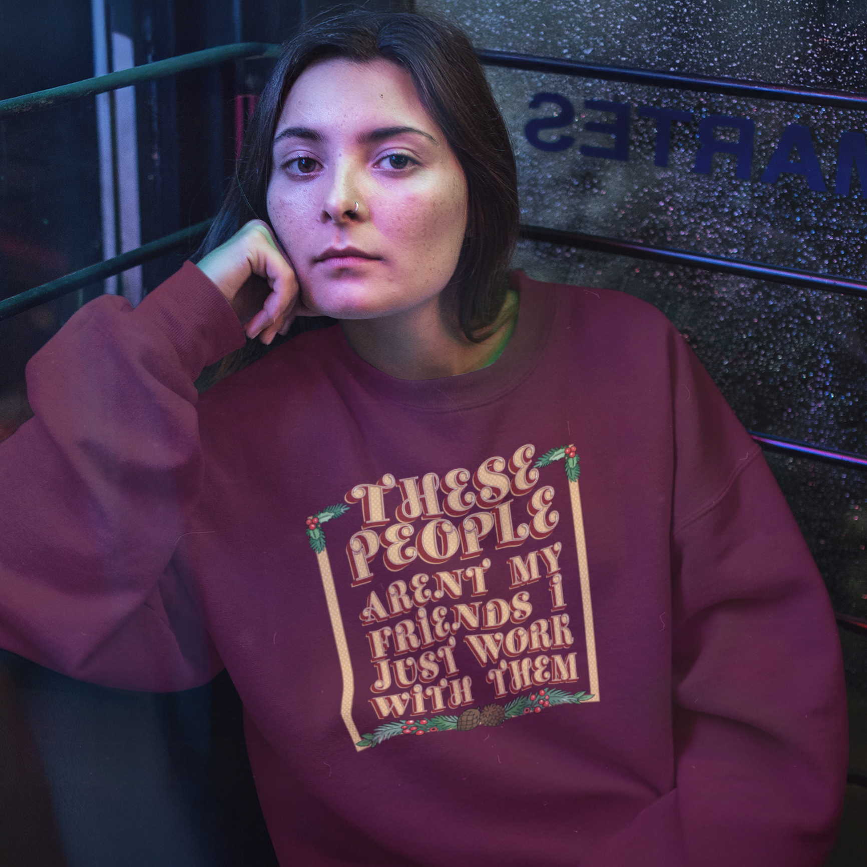 These People Aren't My Friends Funny Christmas Jumper