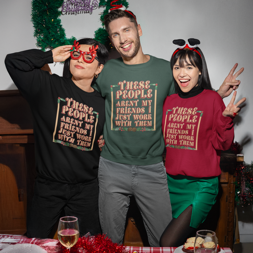 These People Aren't My Friends Funny Christmas Jumper