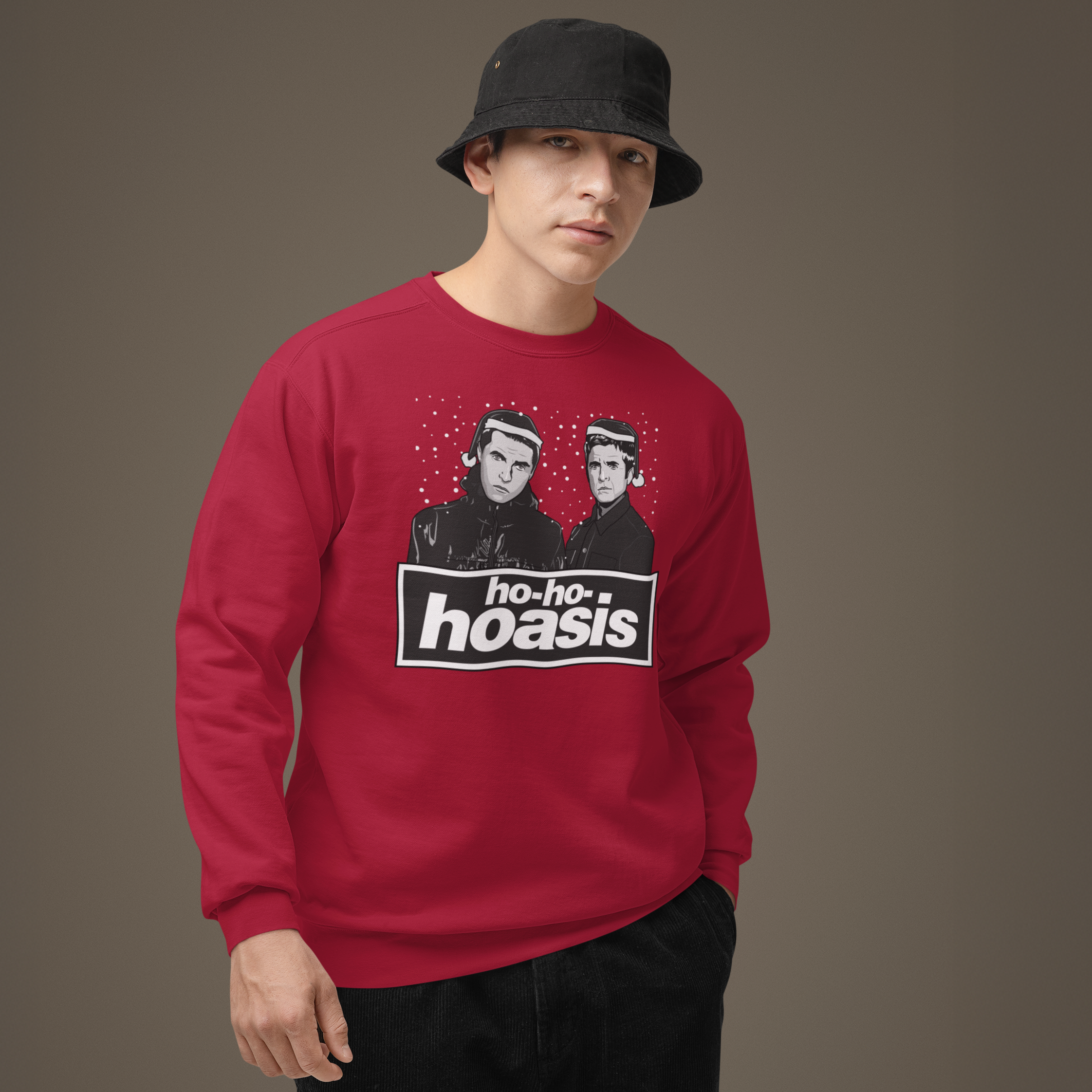 Ho-Ho-Hoasis Funny Music Christmas Jumper