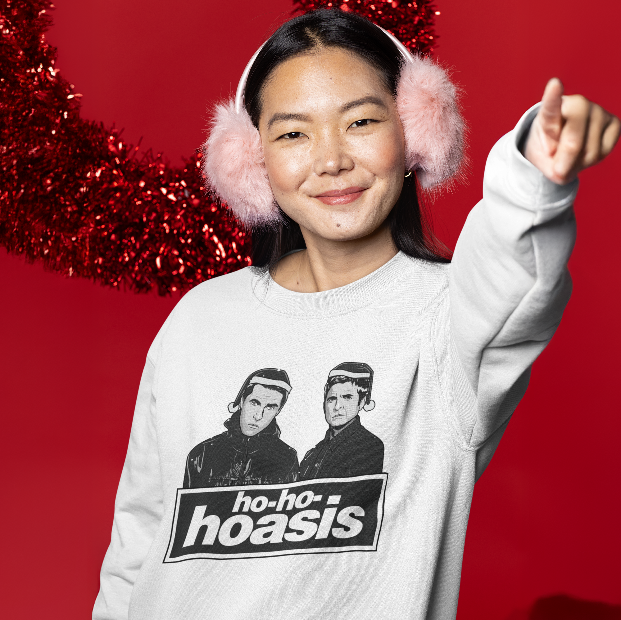 Ho-Ho-Hoasis Funny Music Christmas Jumper