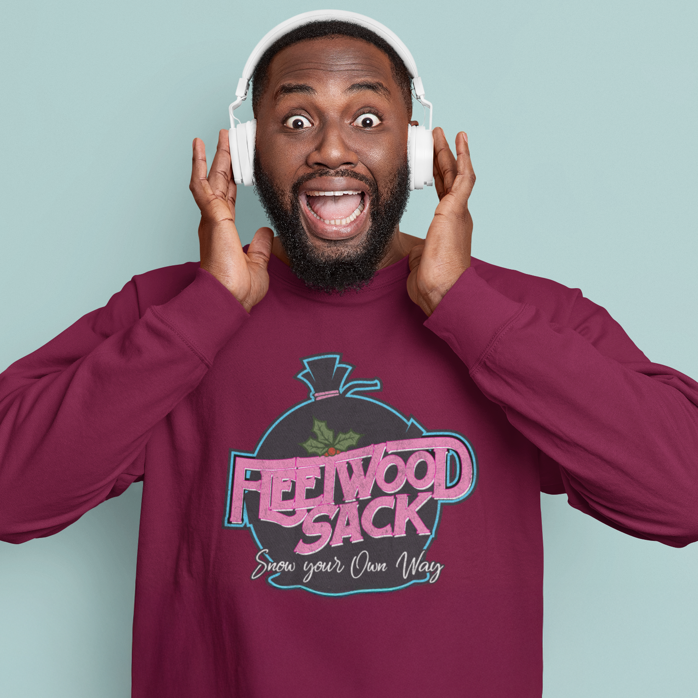 Fleetwood Sack Funny Music Christmas Jumper