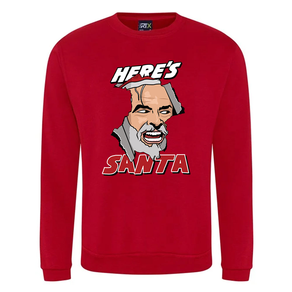 Here's Santa Christmas Jumper