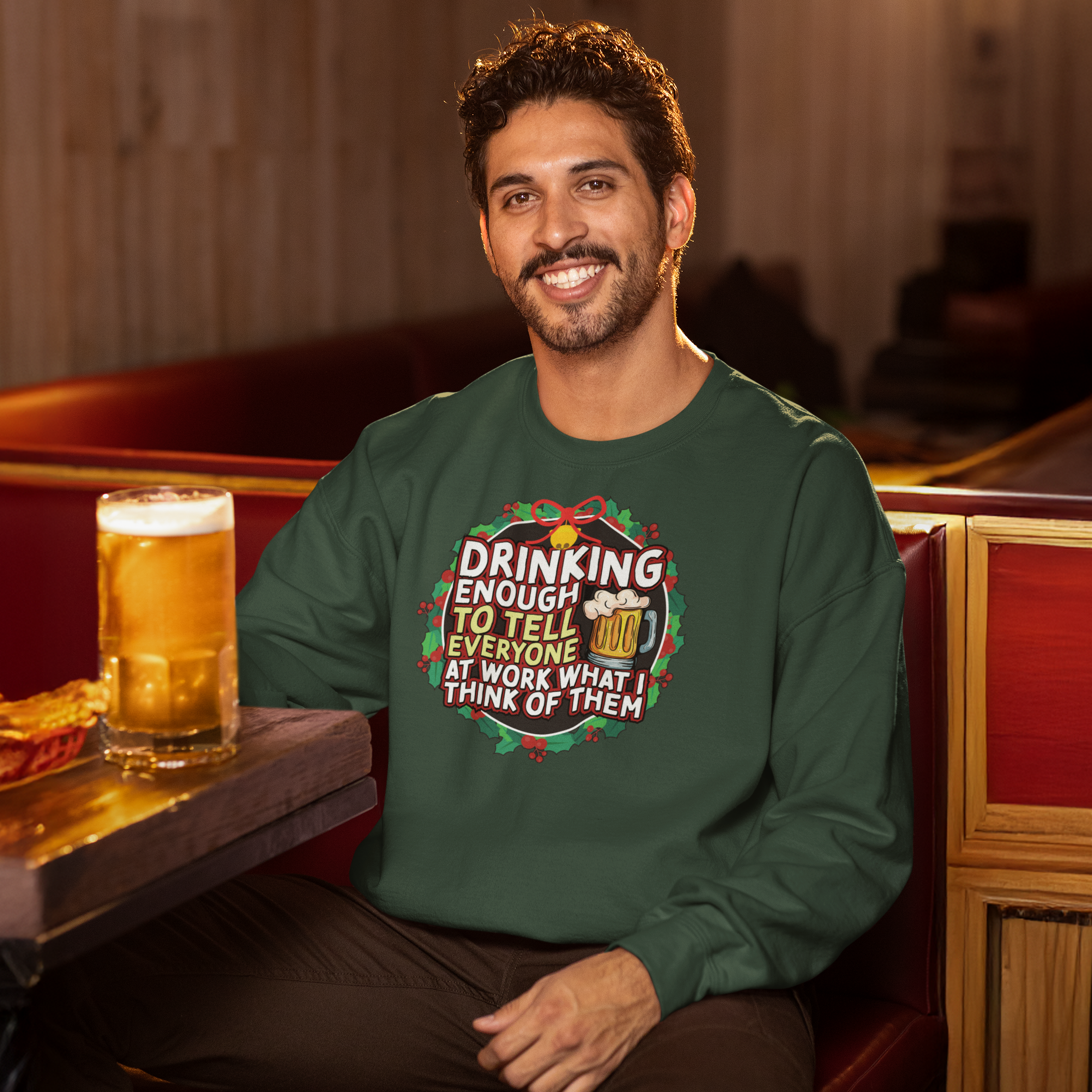 Drinking Enough To Tell Everyone At Work What I Think Of Them Funny Christmas Jumper