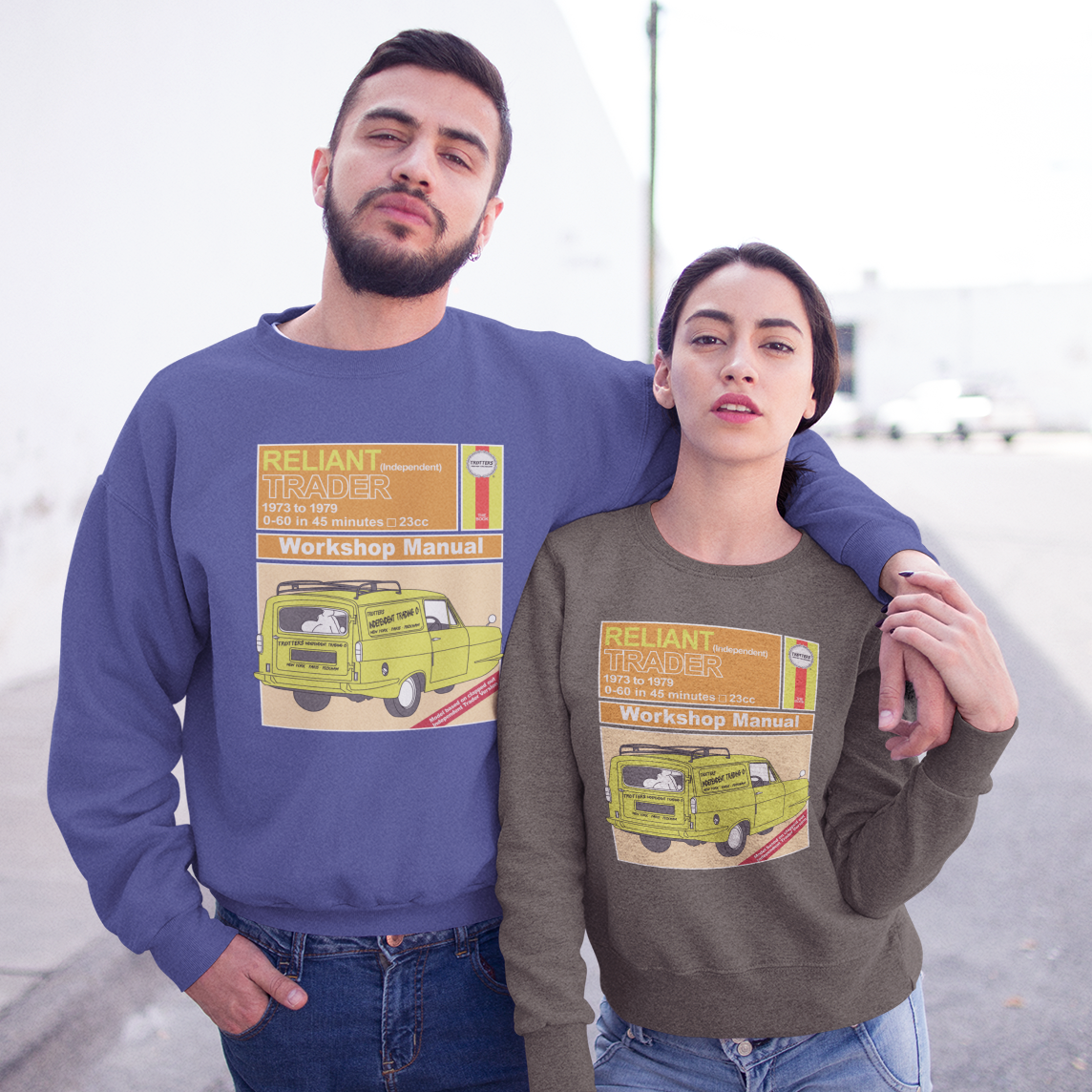 Reliant Trader Workshop Manual British Comedy Sweatshirt