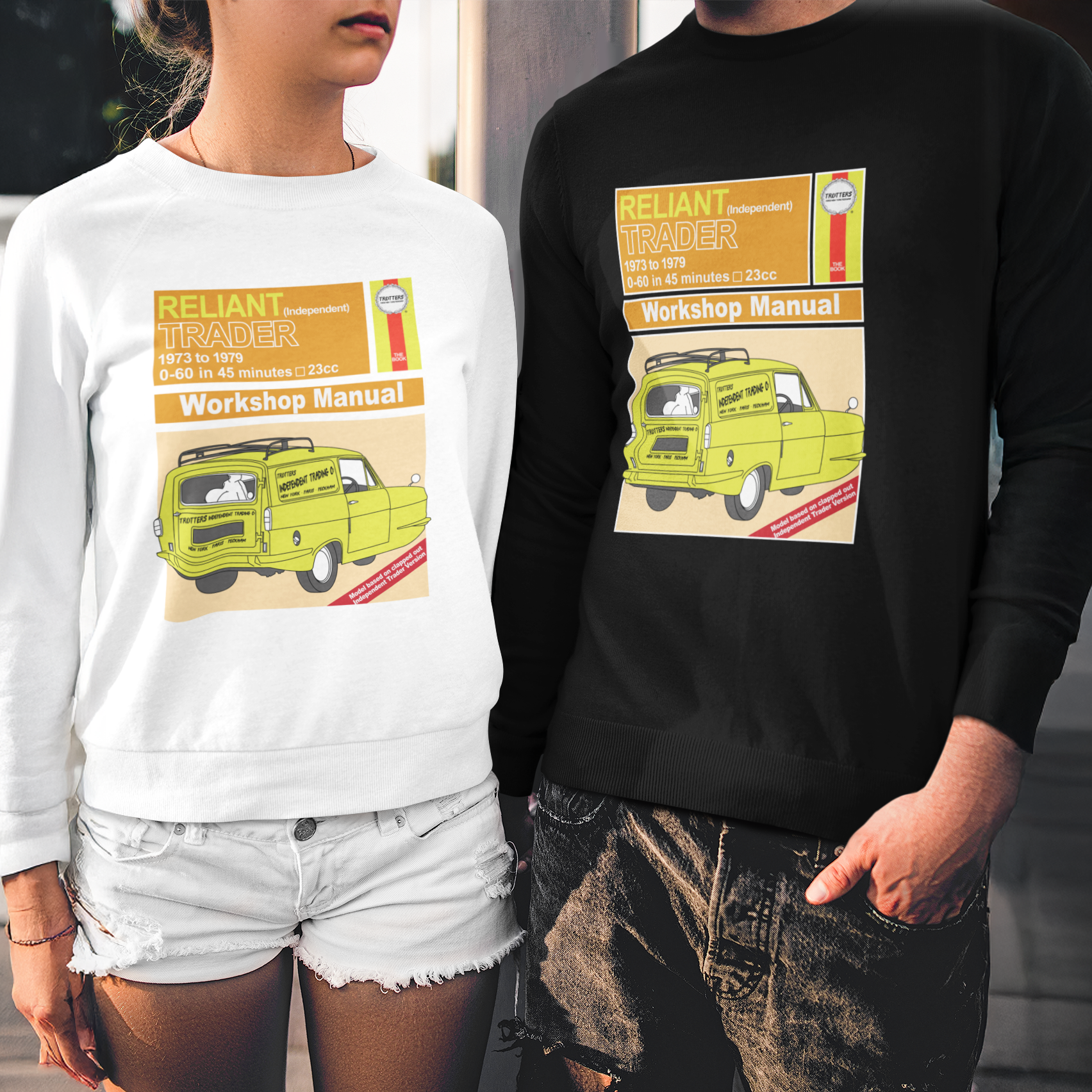 Reliant Trader Workshop Manual British Comedy Sweatshirt