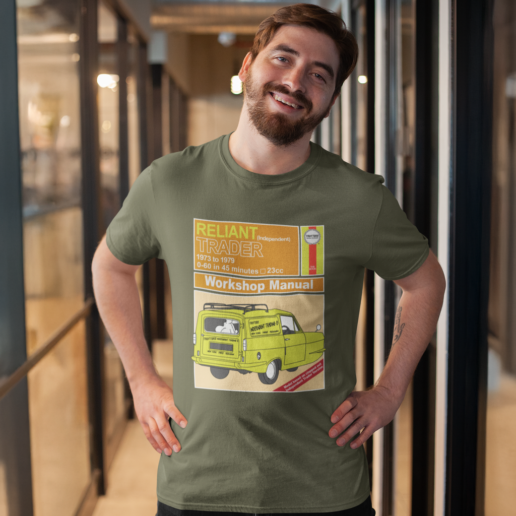 Reliant Trader Workshop Manual British Comedy T-Shirt