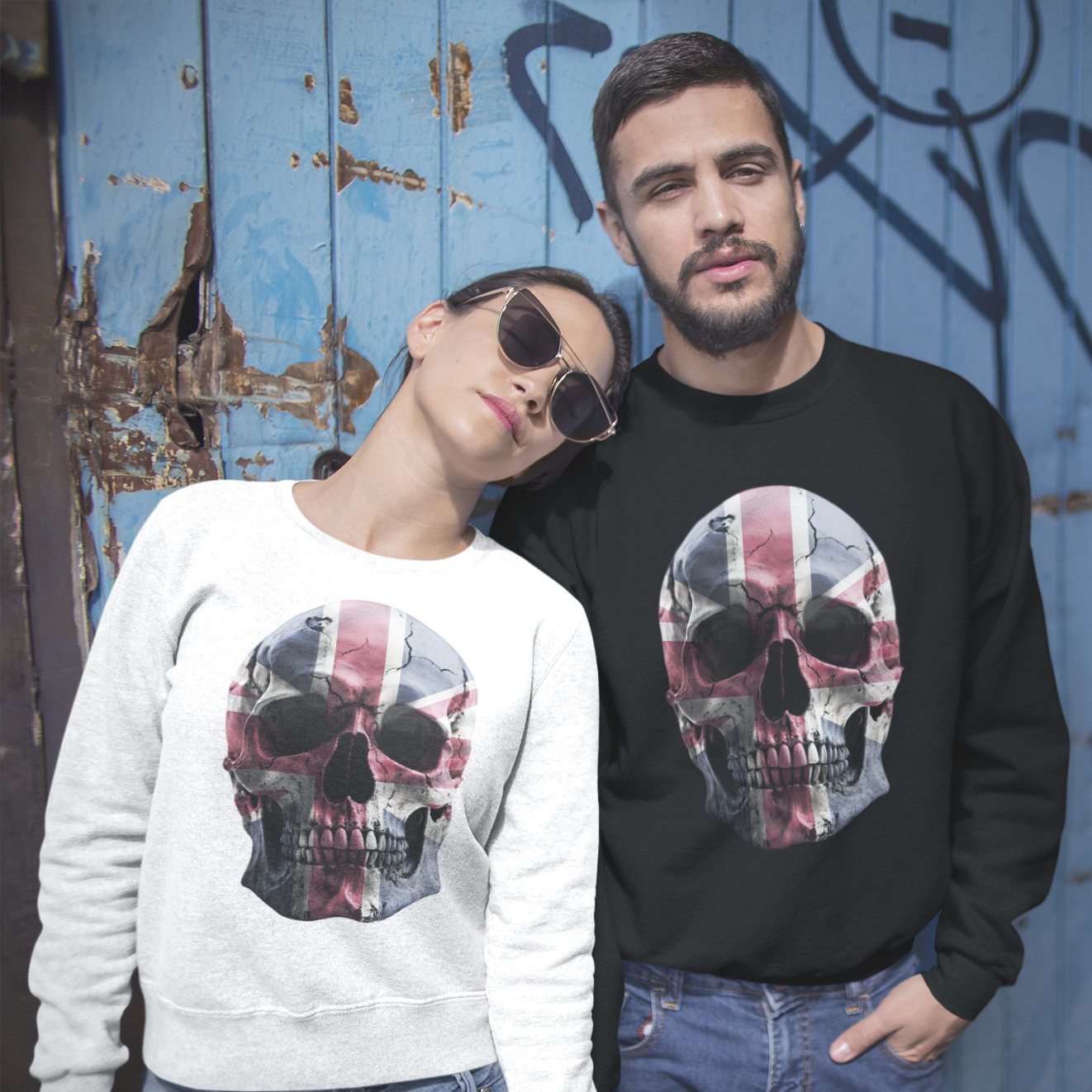 Union Jack Skull Patriotic UK Sweatshirt