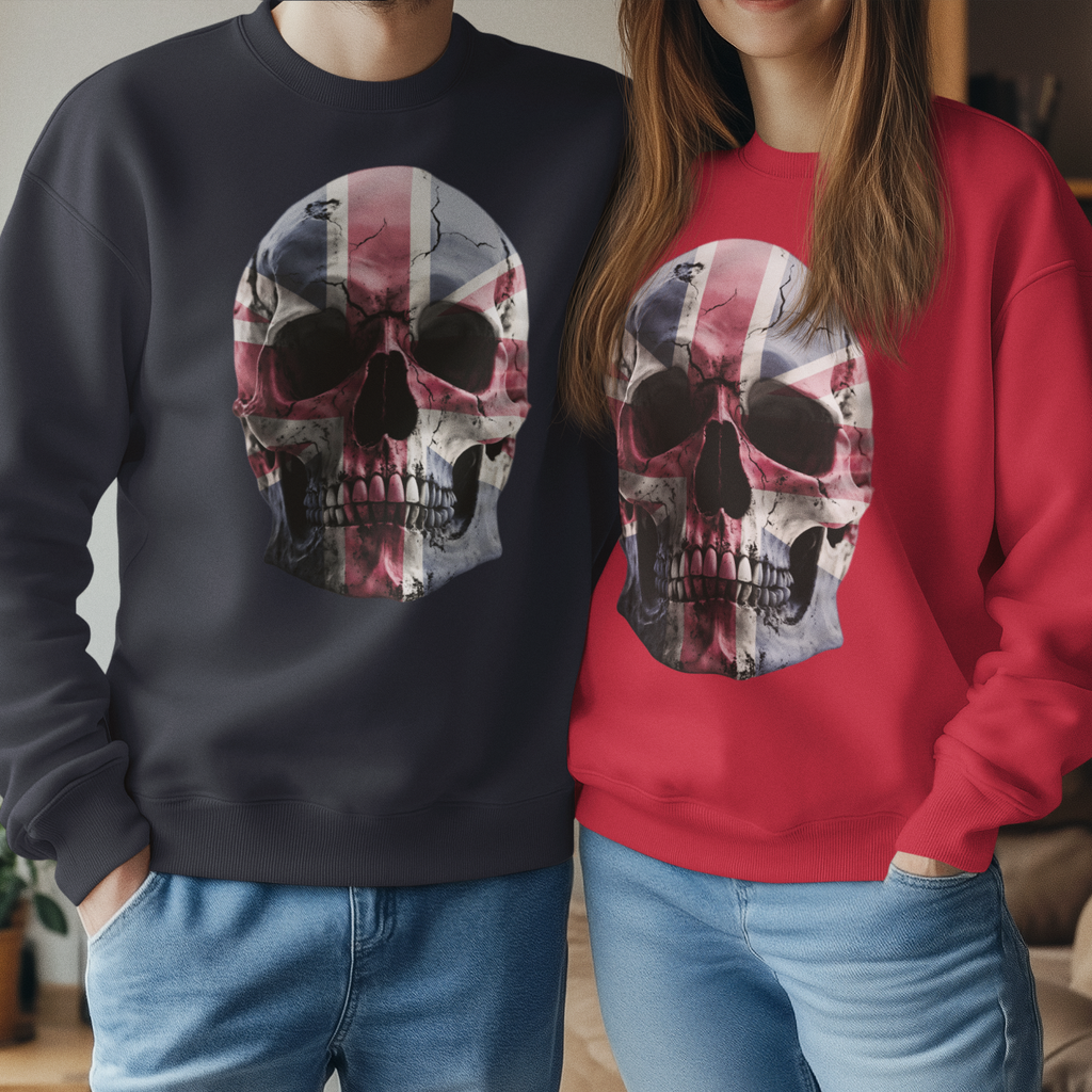 Union Jack Skull Patriotic UK Sweatshirt