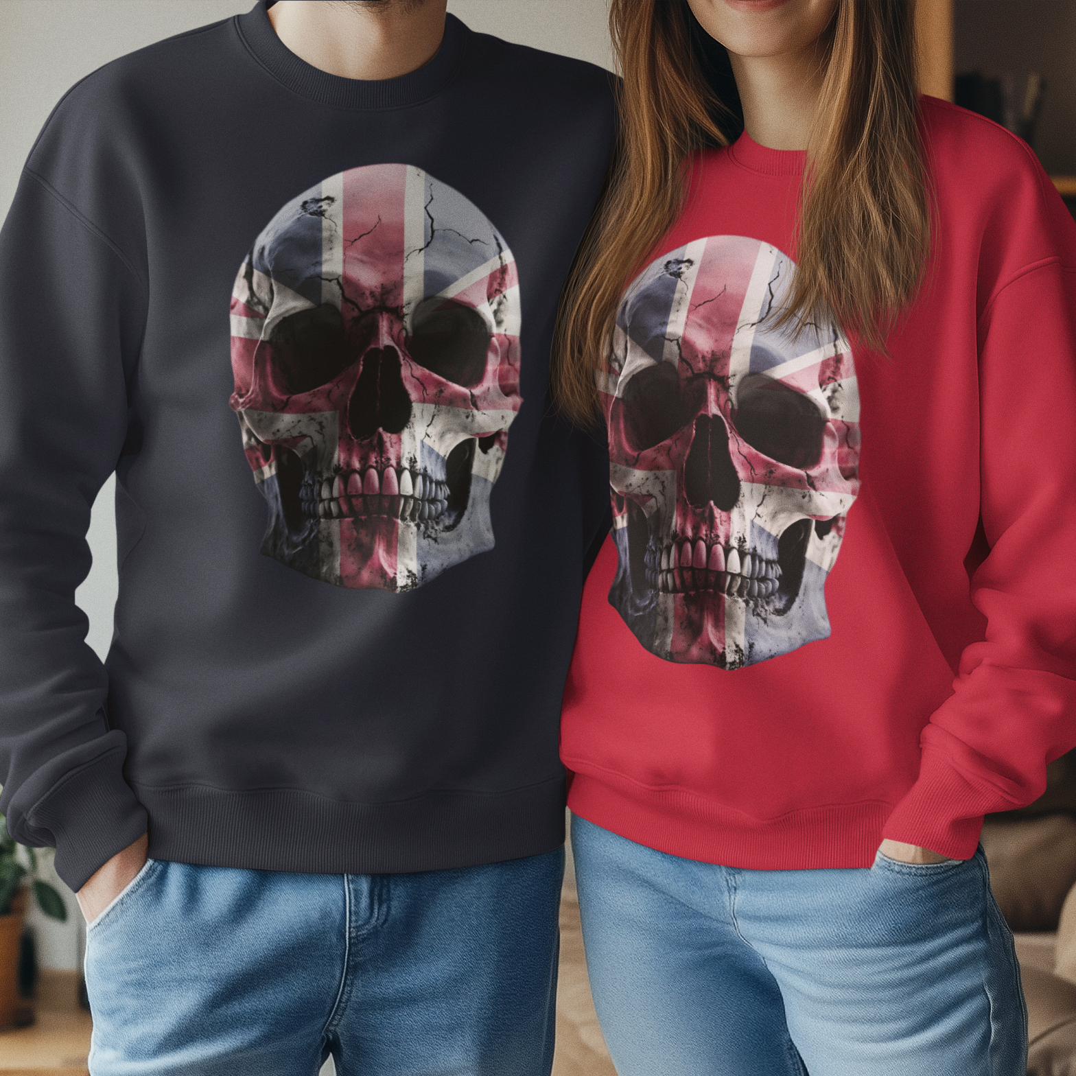 Union Jack Skull Patriotic UK Sweatshirt