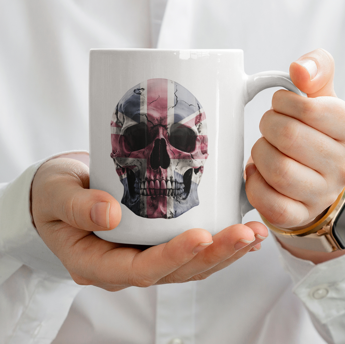 Union Jack Skull Patriotic UK Mug